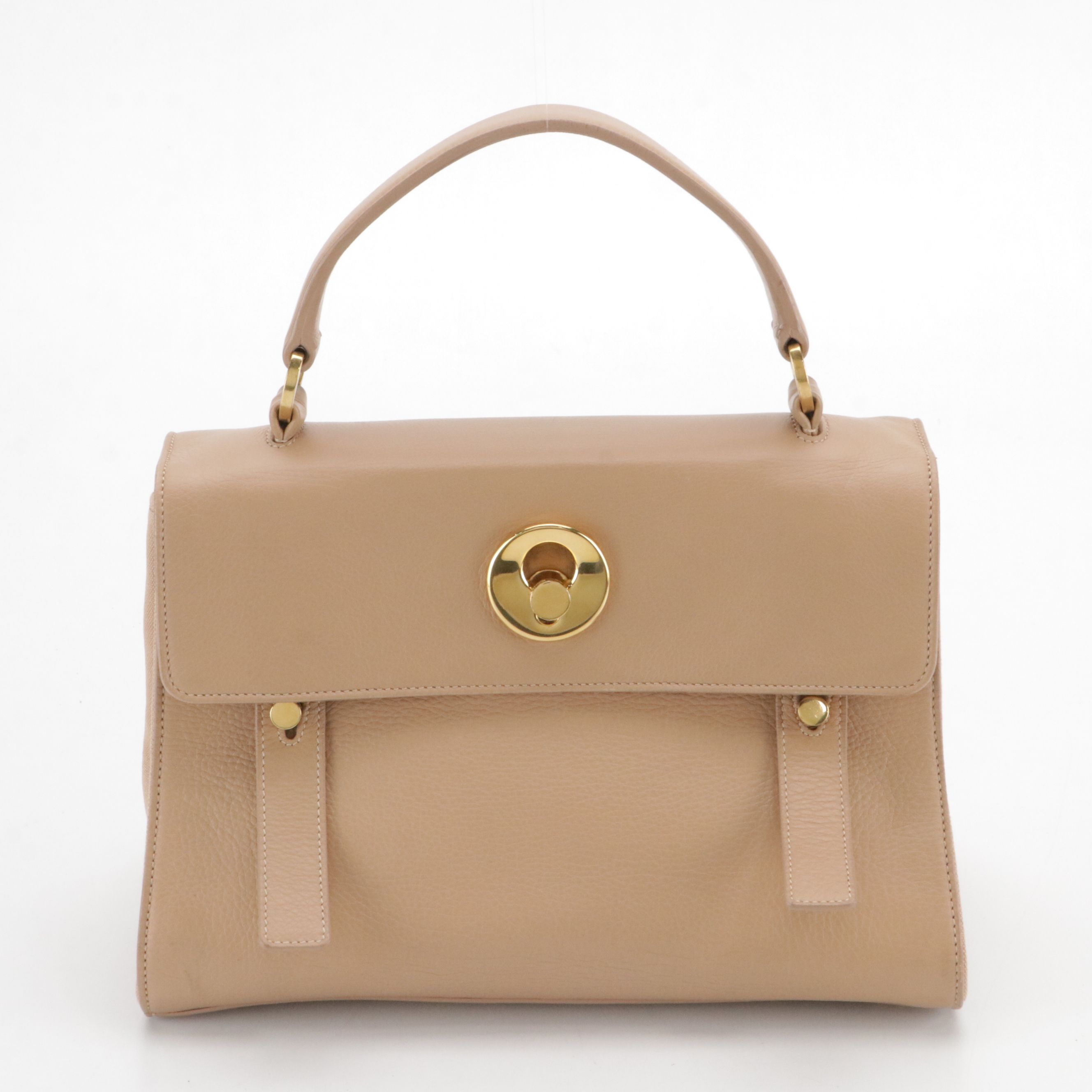 Saint Laurent Muse Two-Way Bag in Neutral Leather