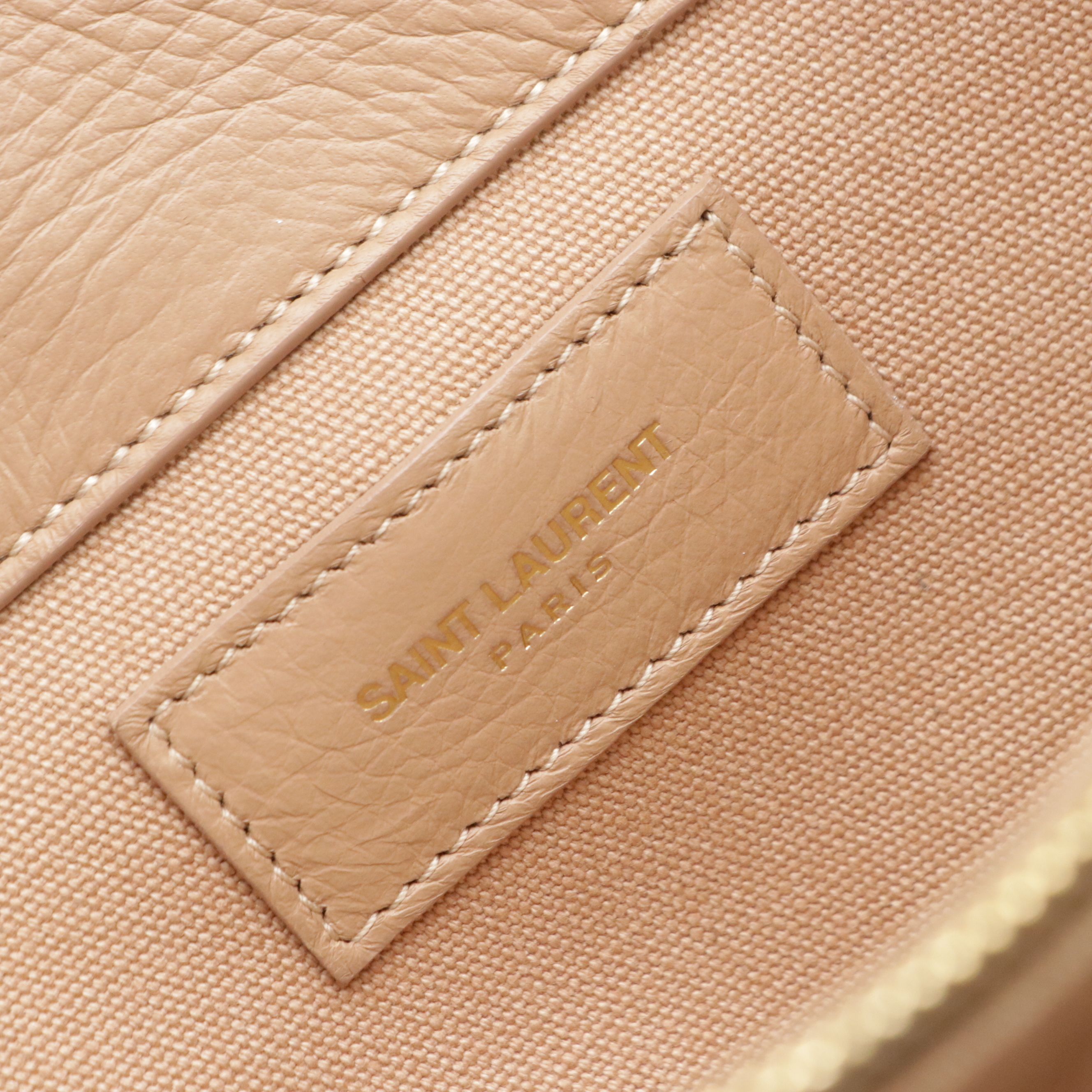Saint Laurent Muse Two-Way Bag in Neutral Leather