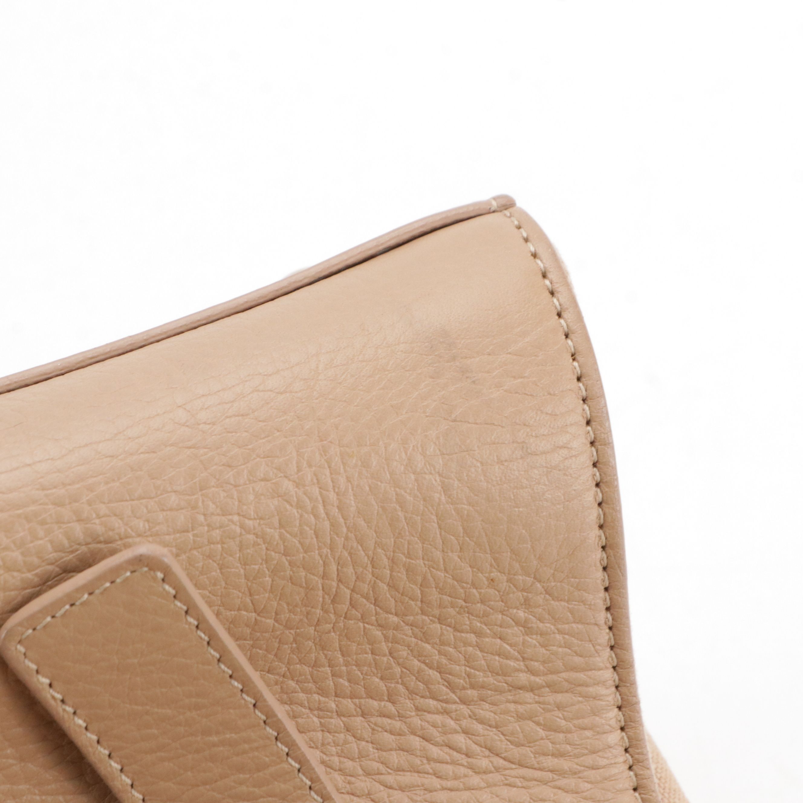 Saint Laurent Muse Two-Way Bag in Neutral Leather