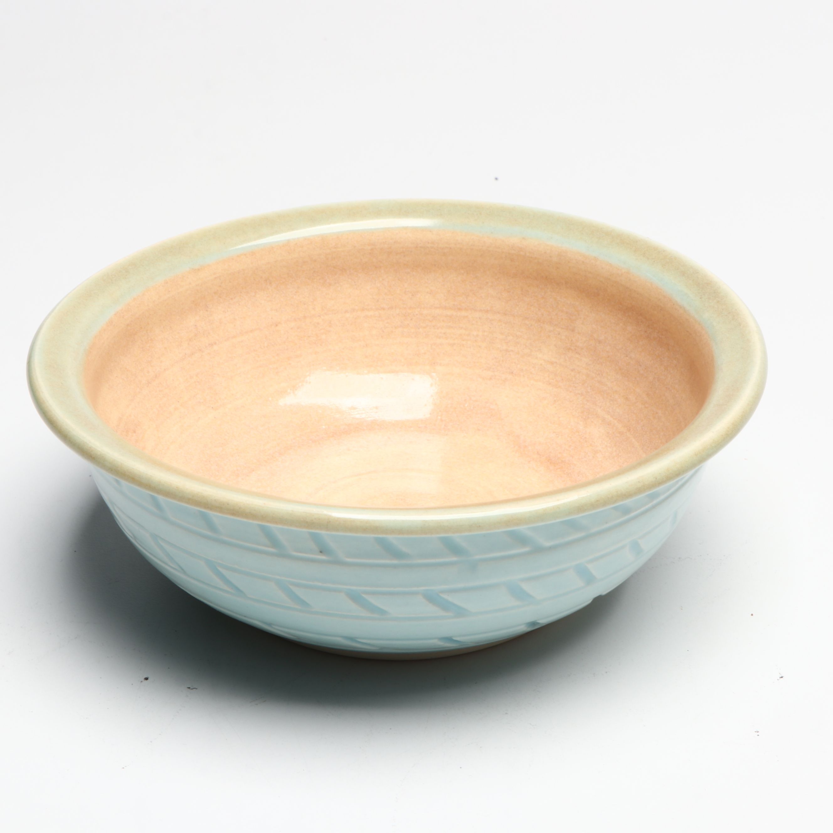 Signed Art Pottery Berry Bowl with Precious Moments Figurine, More Ceramic Décor