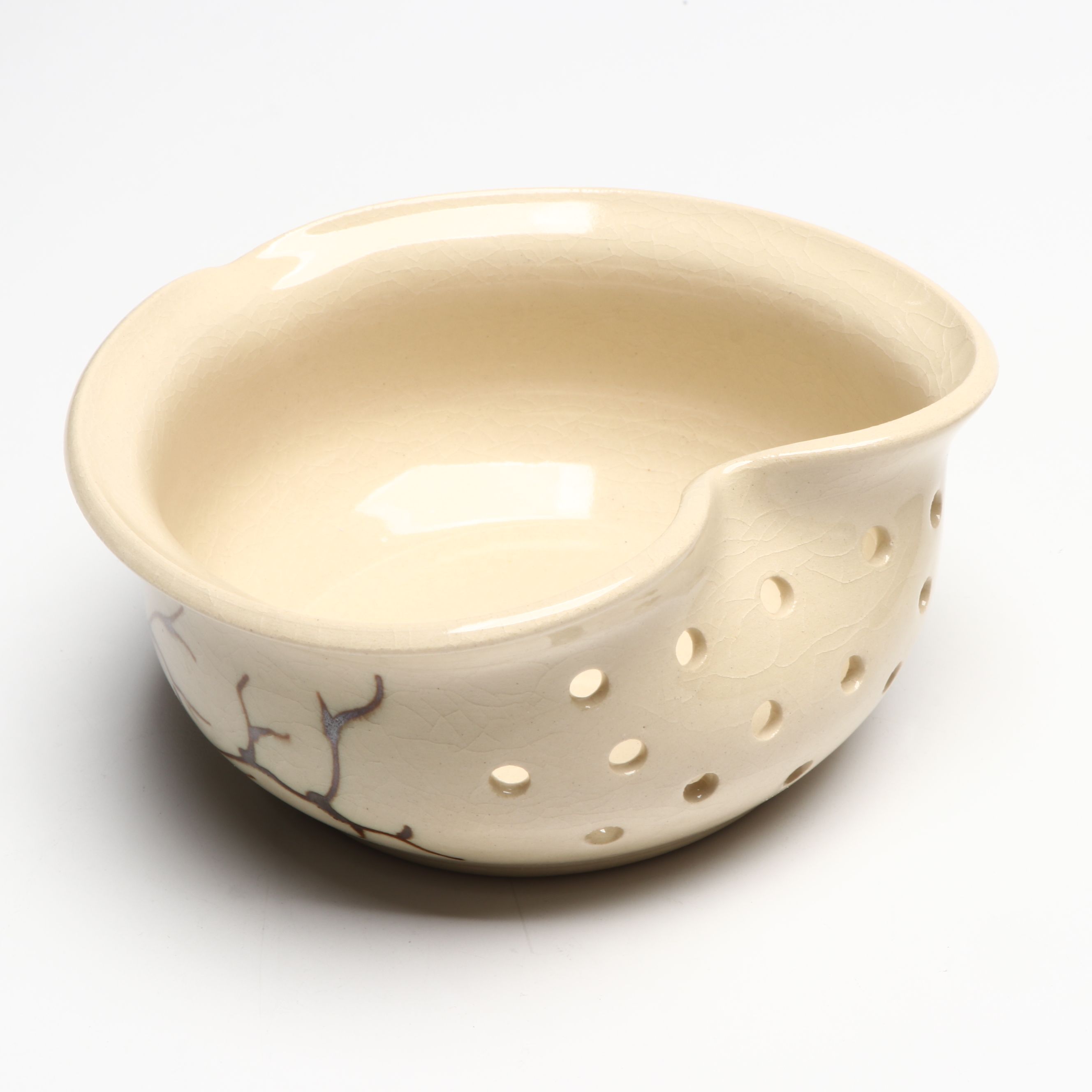 Signed Art Pottery Berry Bowl with Precious Moments Figurine, More Ceramic Décor