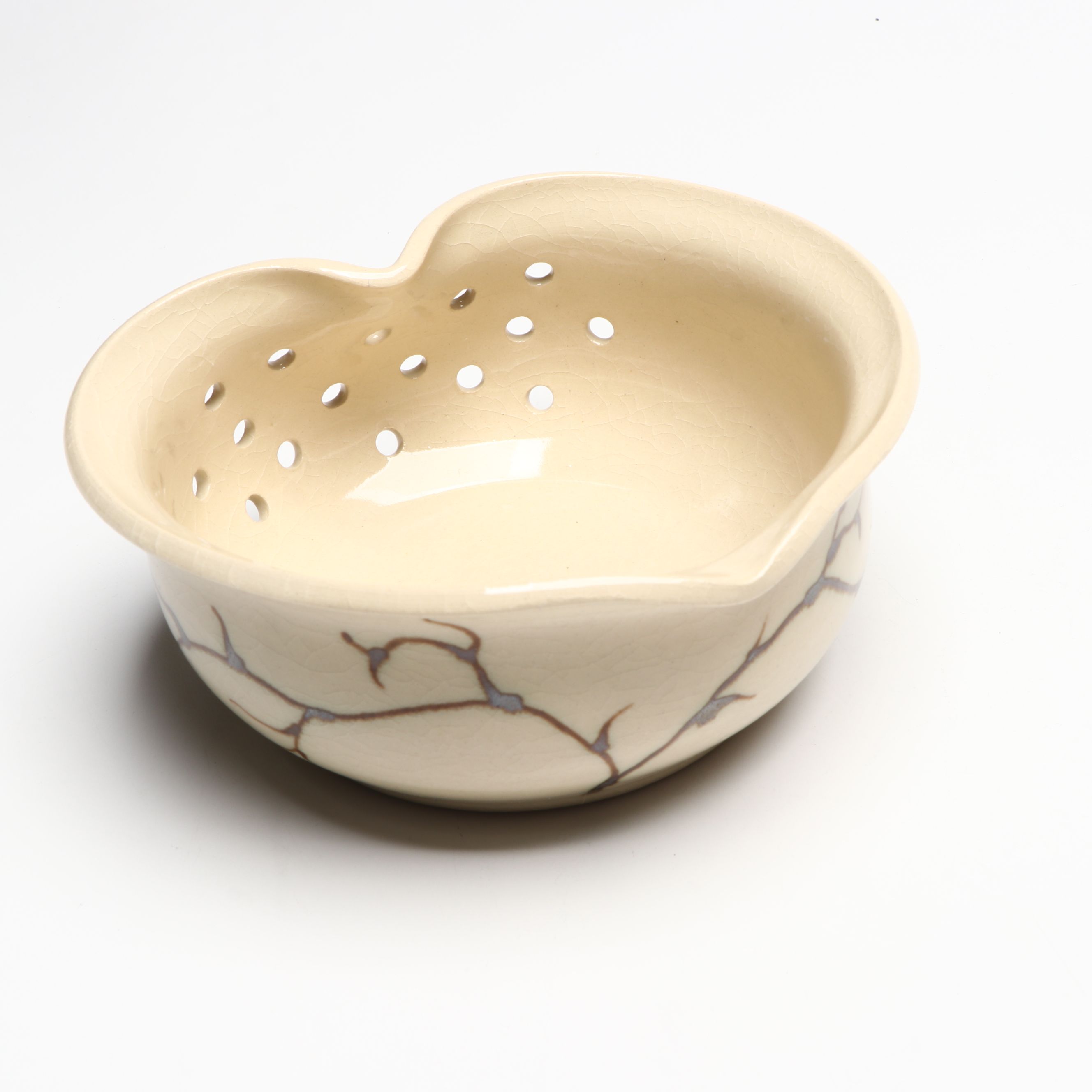 Signed Art Pottery Berry Bowl with Precious Moments Figurine, More Ceramic Décor