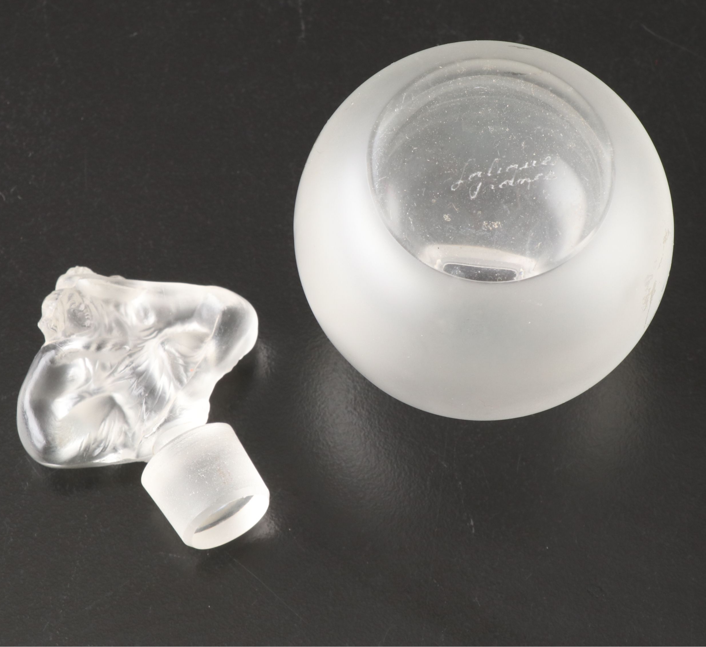 Lalique "Rosace" Frosted Crystal Perfume Bottle