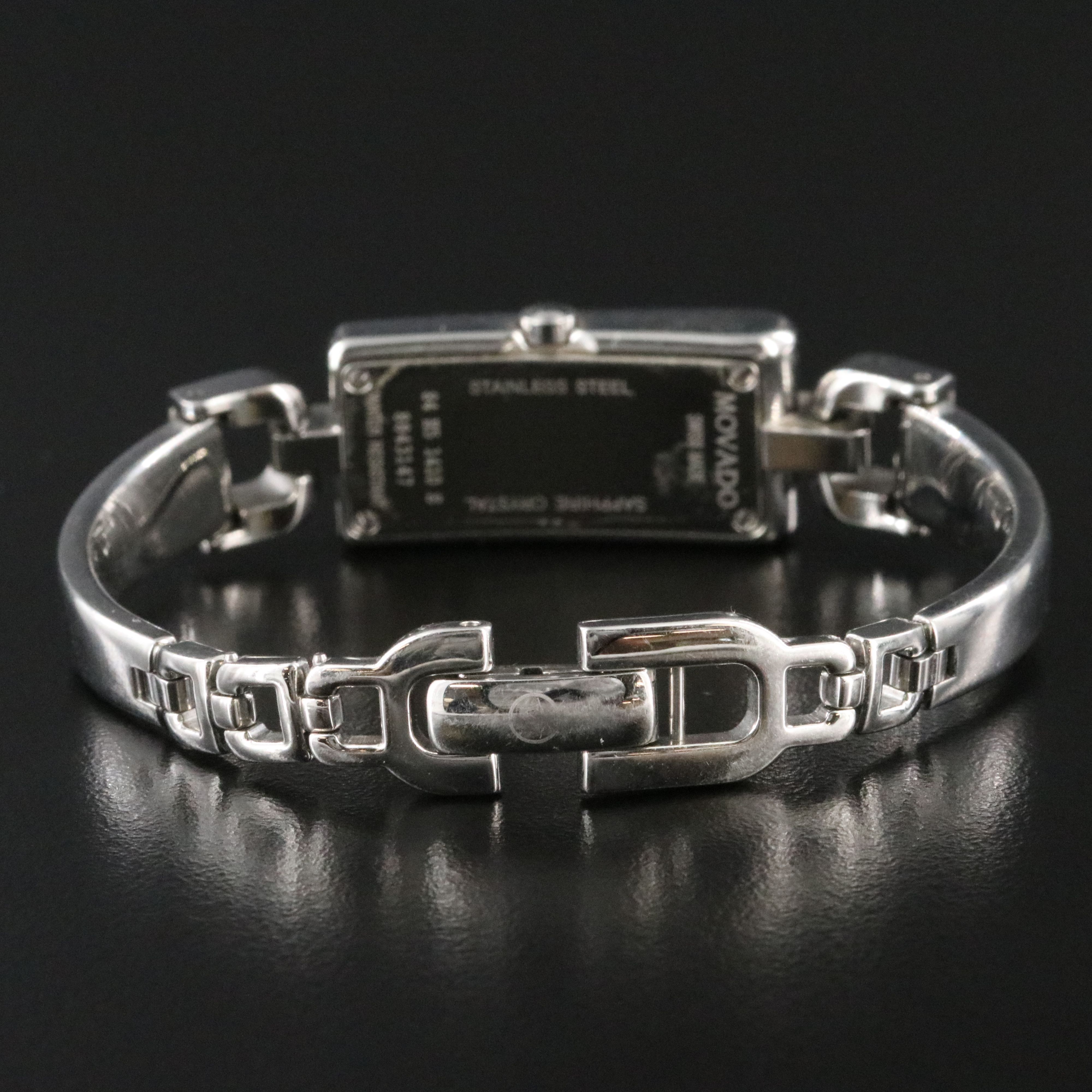 Movado Diamond Accented Steel Quartz Watch 84H51410S