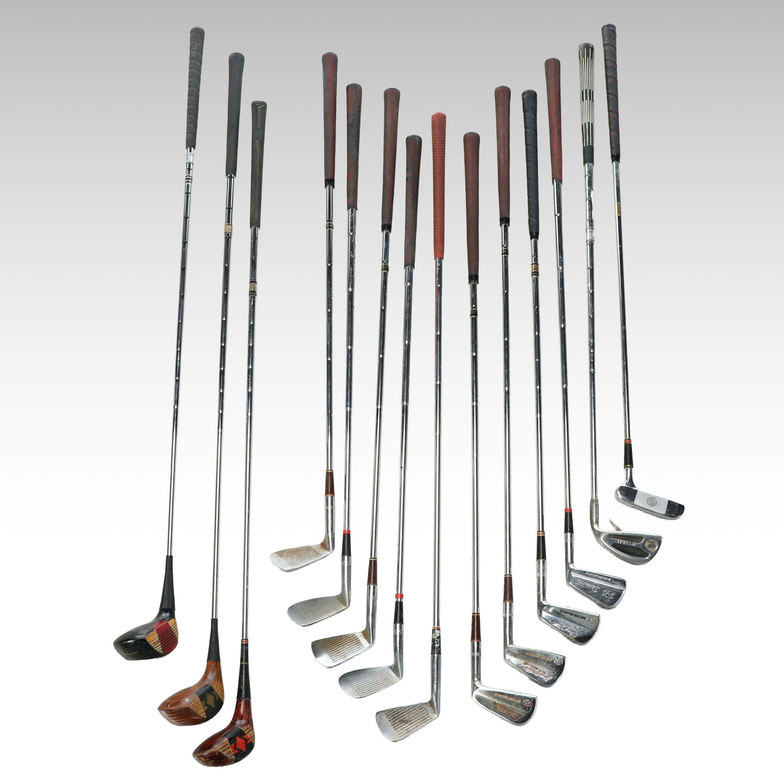 Northwestern "Dave Hill" with RAM "Accubar" and Other Golf Clubs