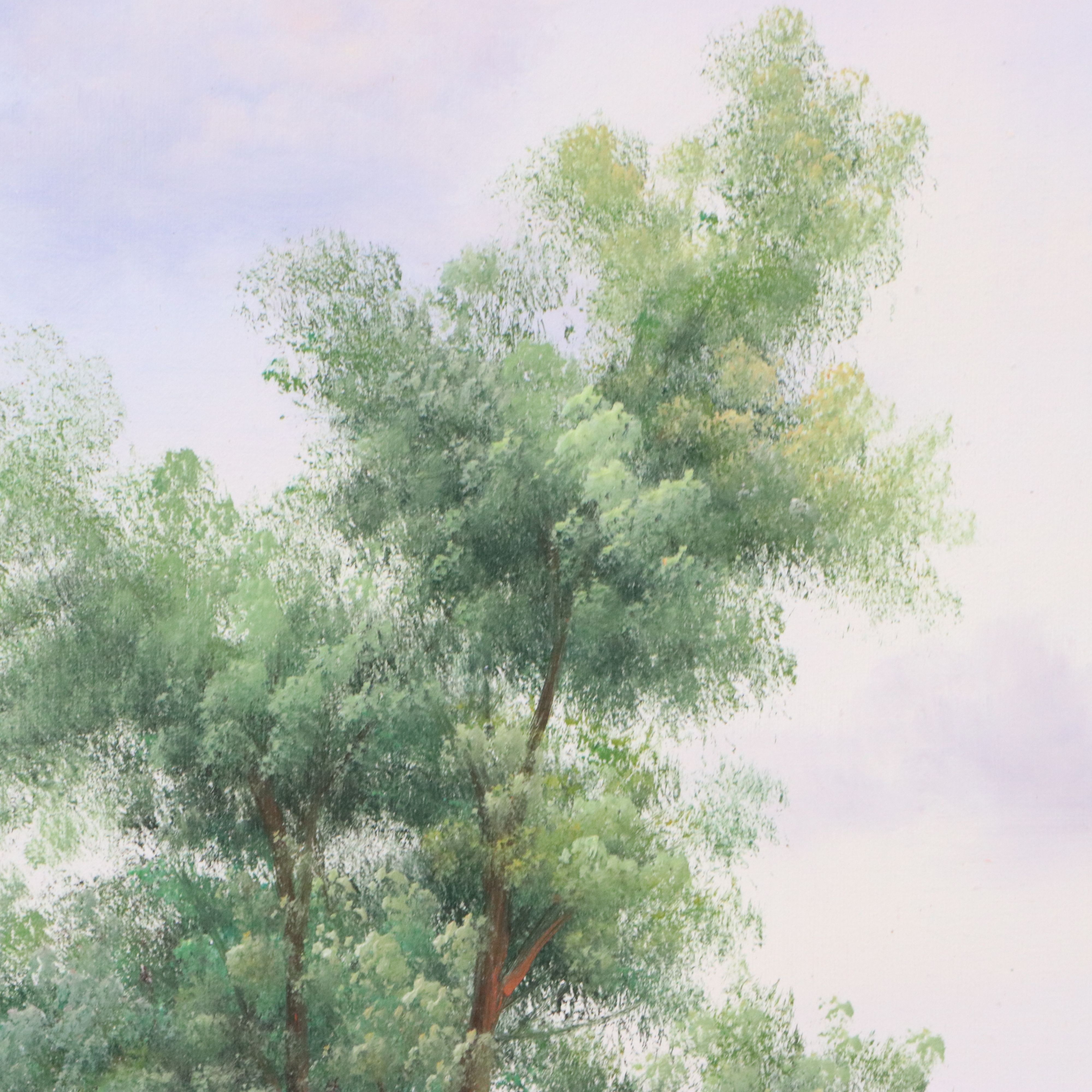 Marten Oil Painting of Idyllic Cottage Landscape