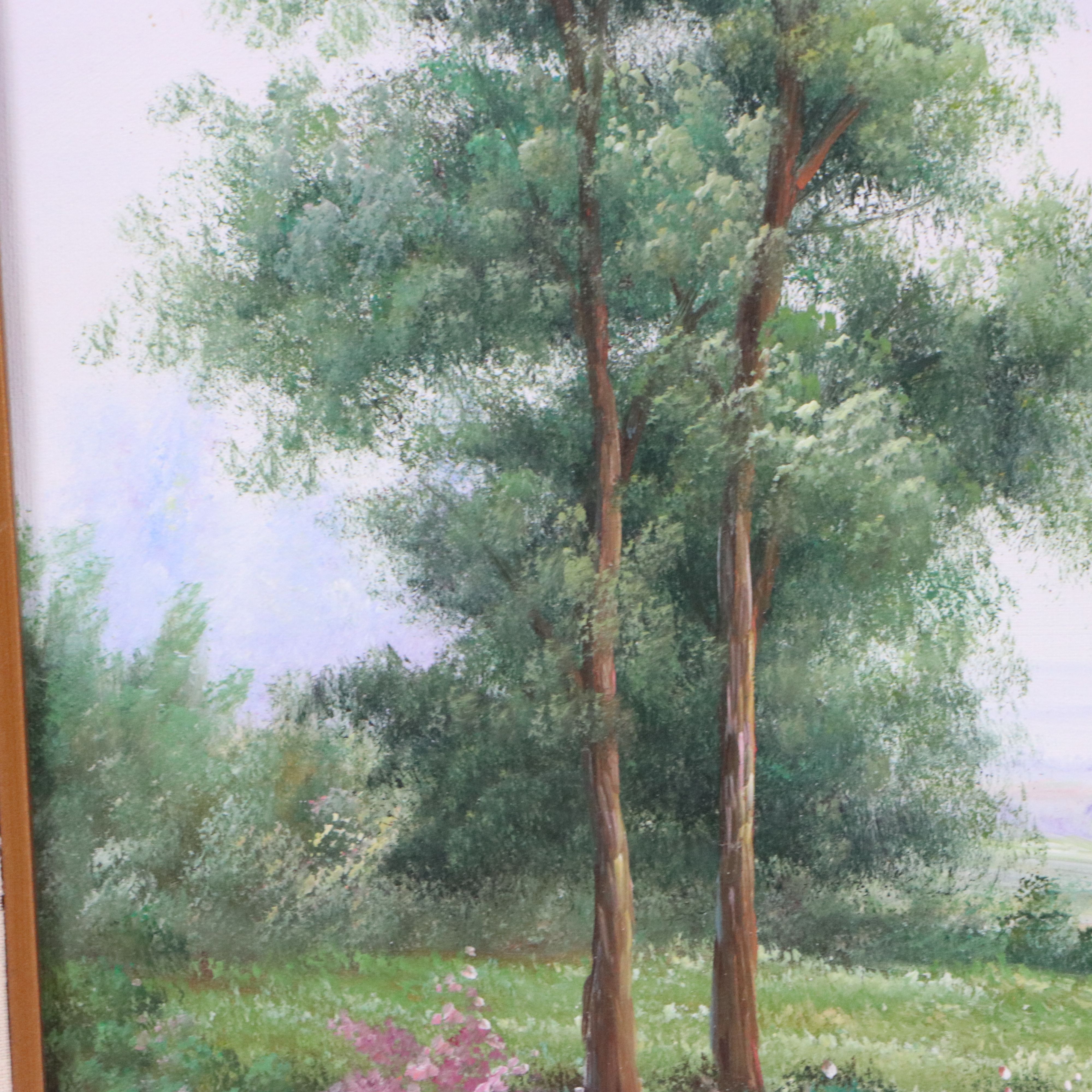 Marten Oil Painting of Idyllic Cottage Landscape