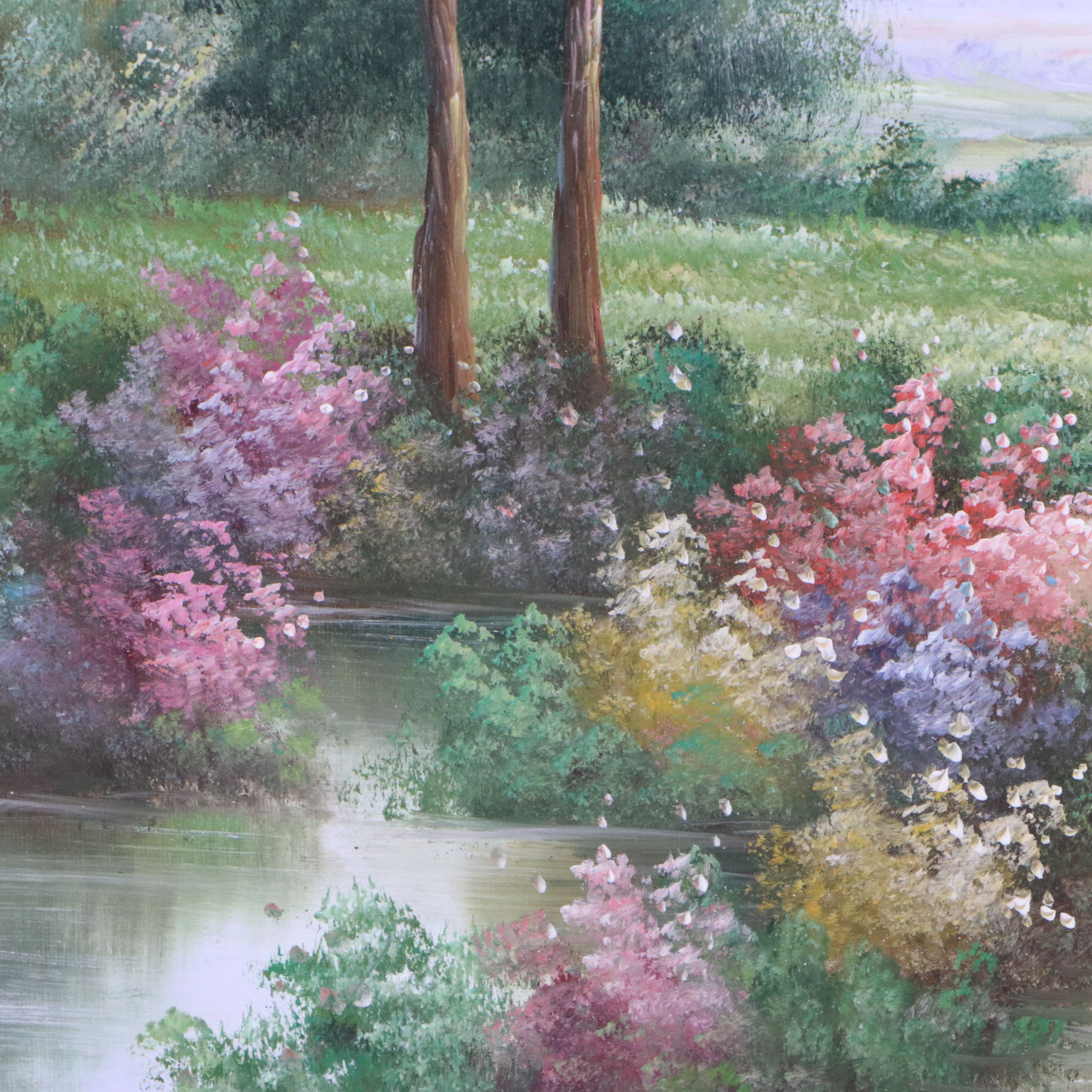 Marten Oil Painting of Idyllic Cottage Landscape