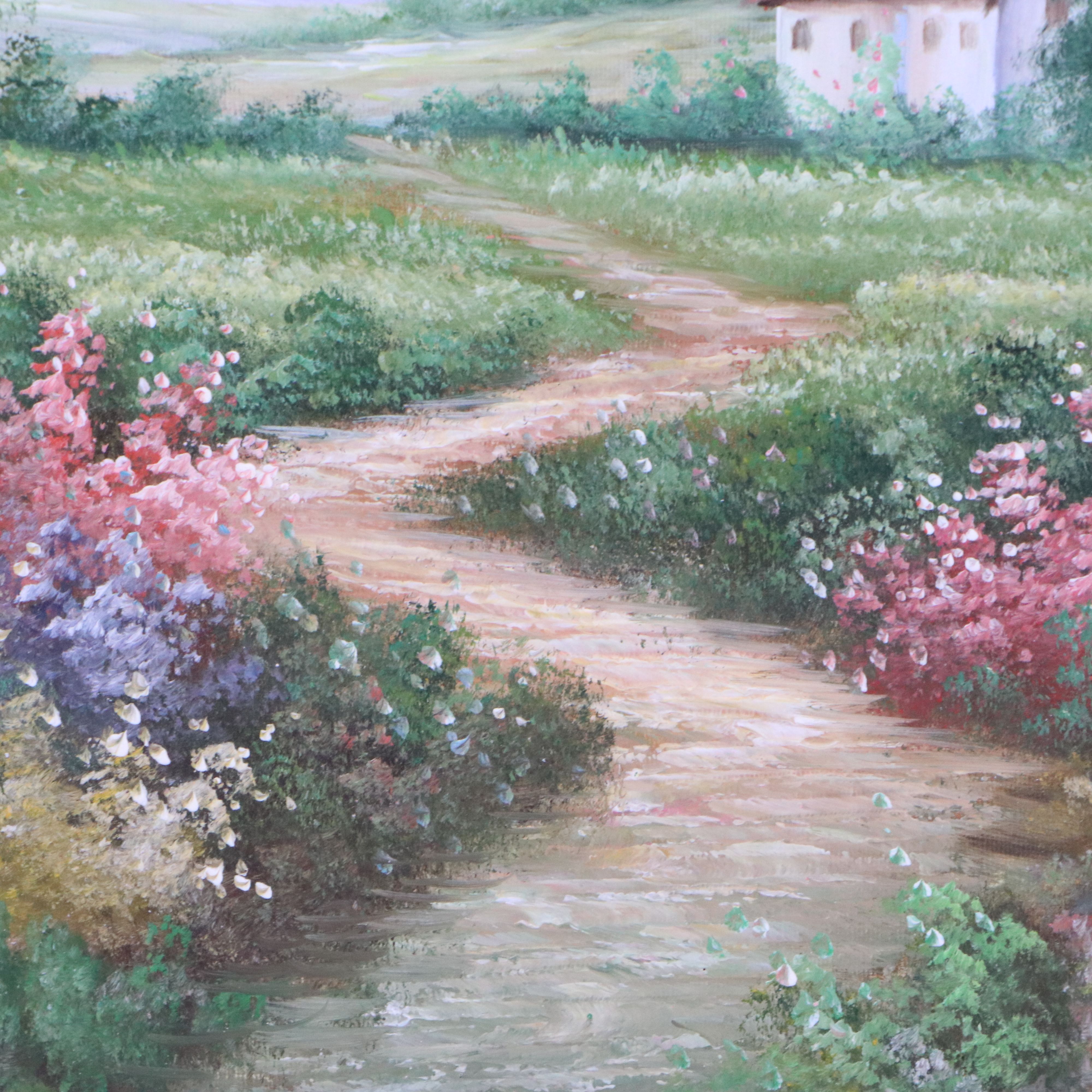 Marten Oil Painting of Idyllic Cottage Landscape