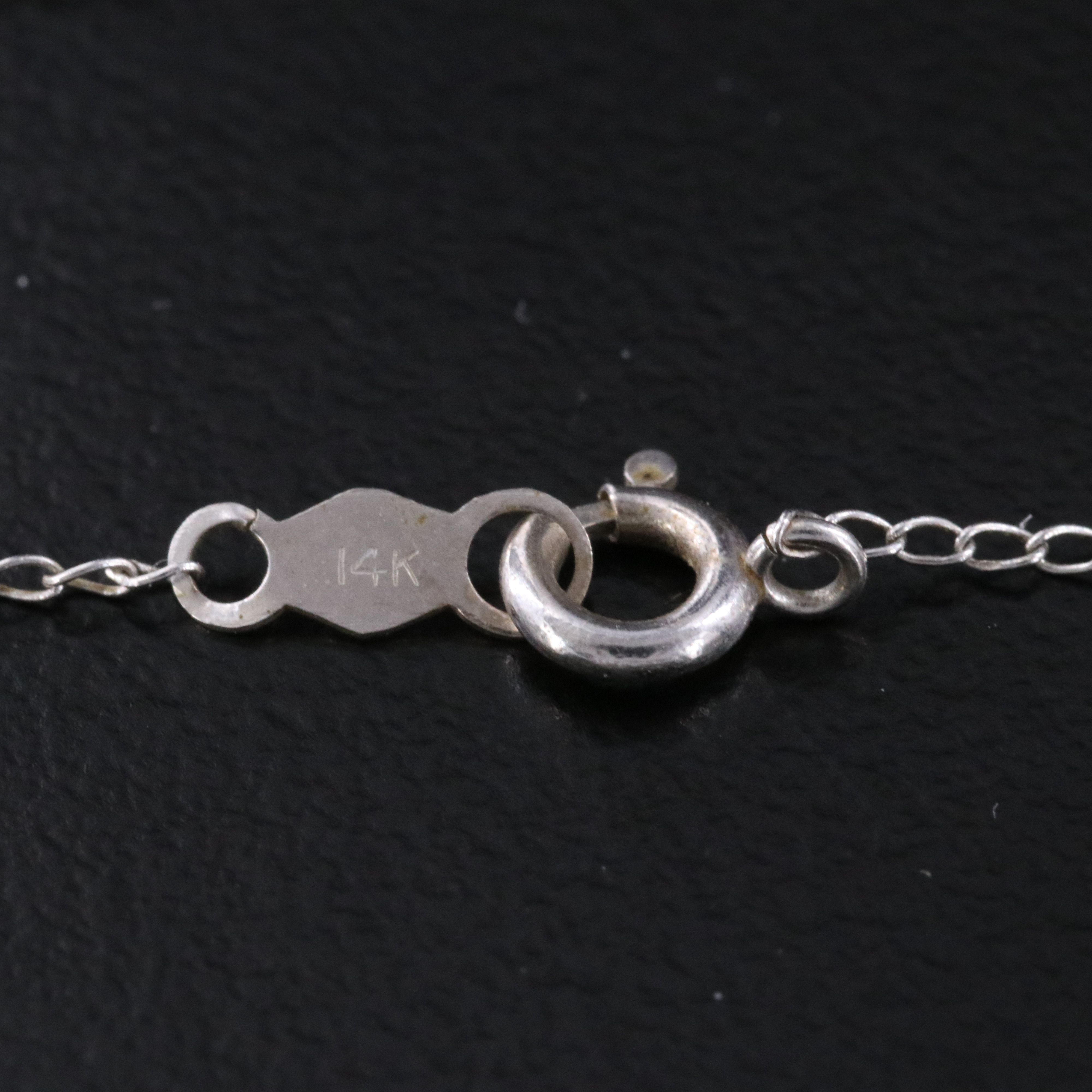 Vintage 14K Pearl and Diamond Pendant Necklace