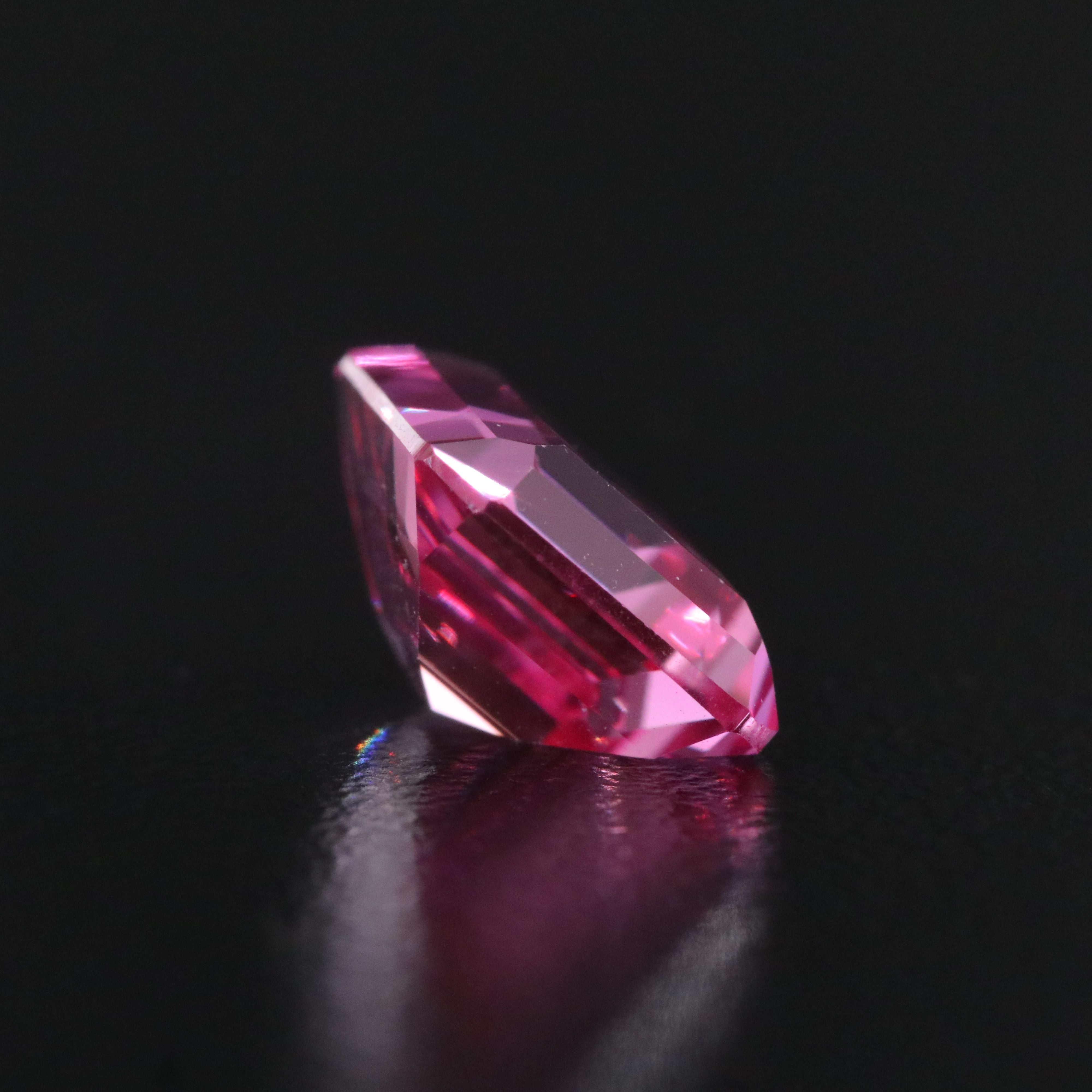 Loose 5.97 CT Lab Grown Pink Sapphire