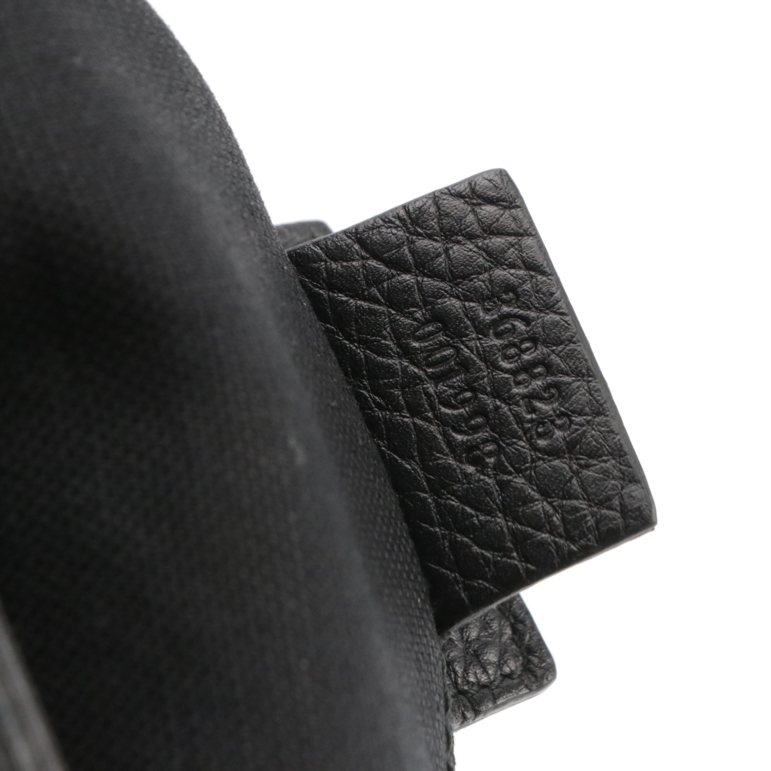 Gucci Mini Bamboo Handle Two-Way Shopper Tote Bag in Black Calfskin Leather