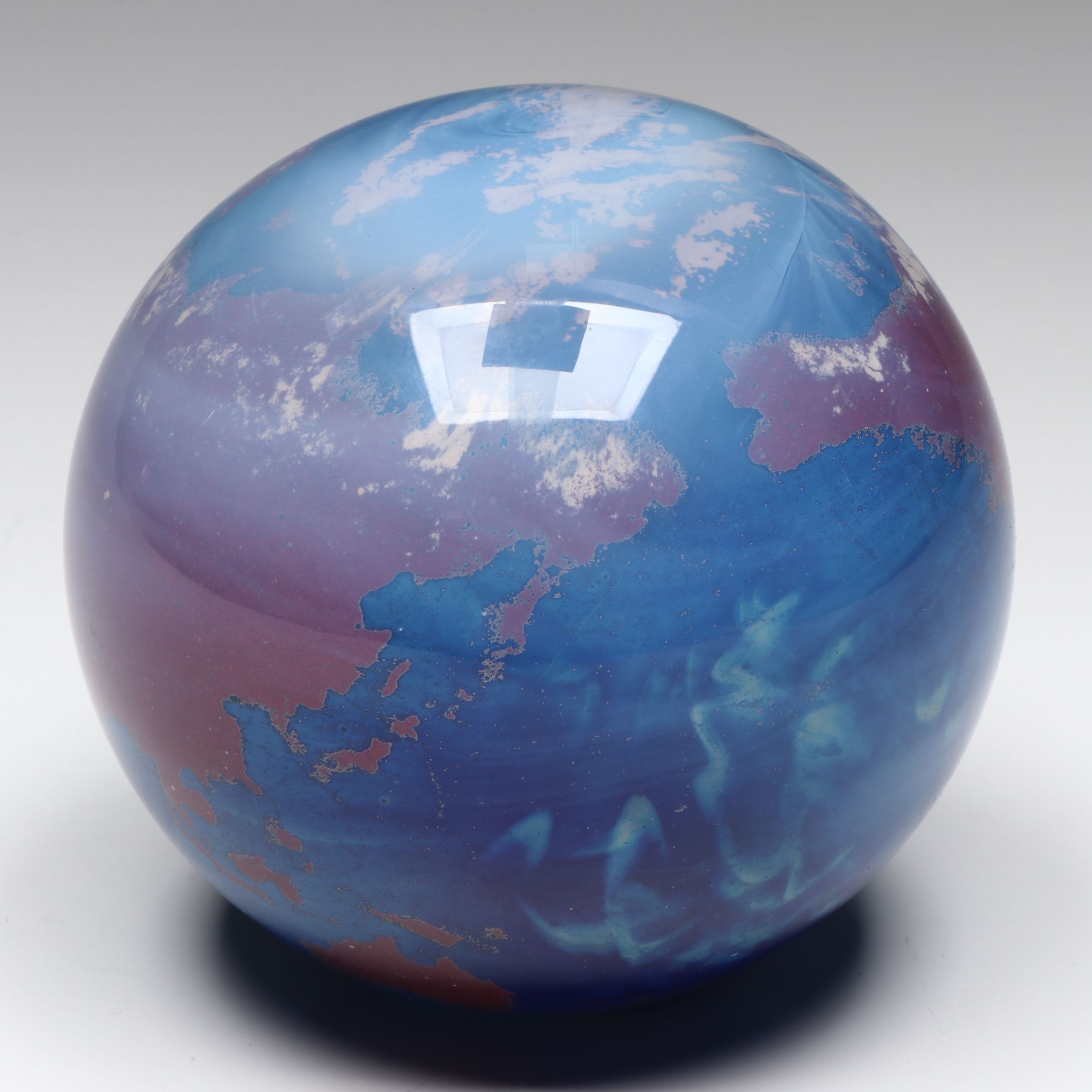 Lundberg Studios "Worldweights" Art Glass Paperweight, 1991