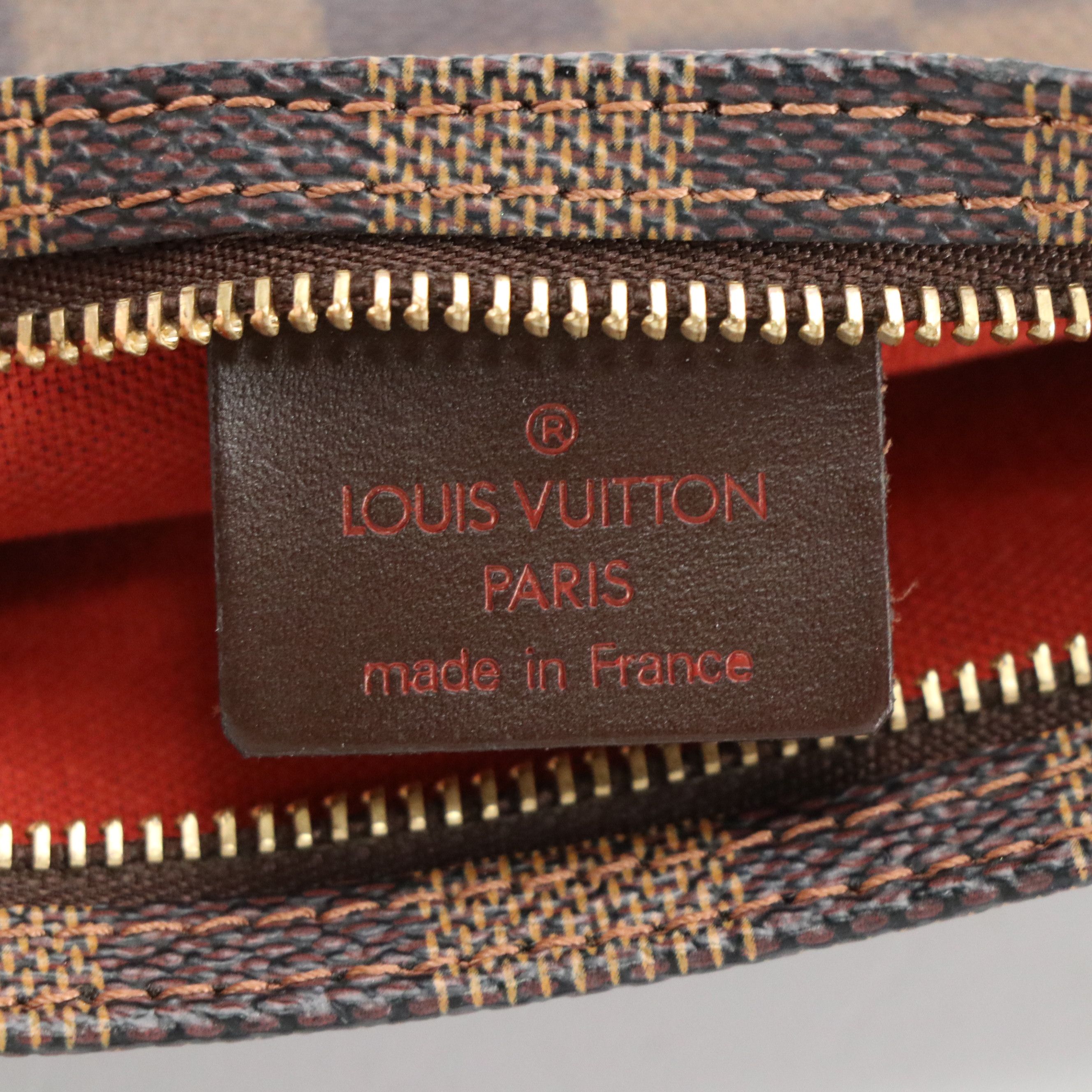 Louis Vuitton Navona Pochette Accessoires in Damier Ebene Canvas and Leather