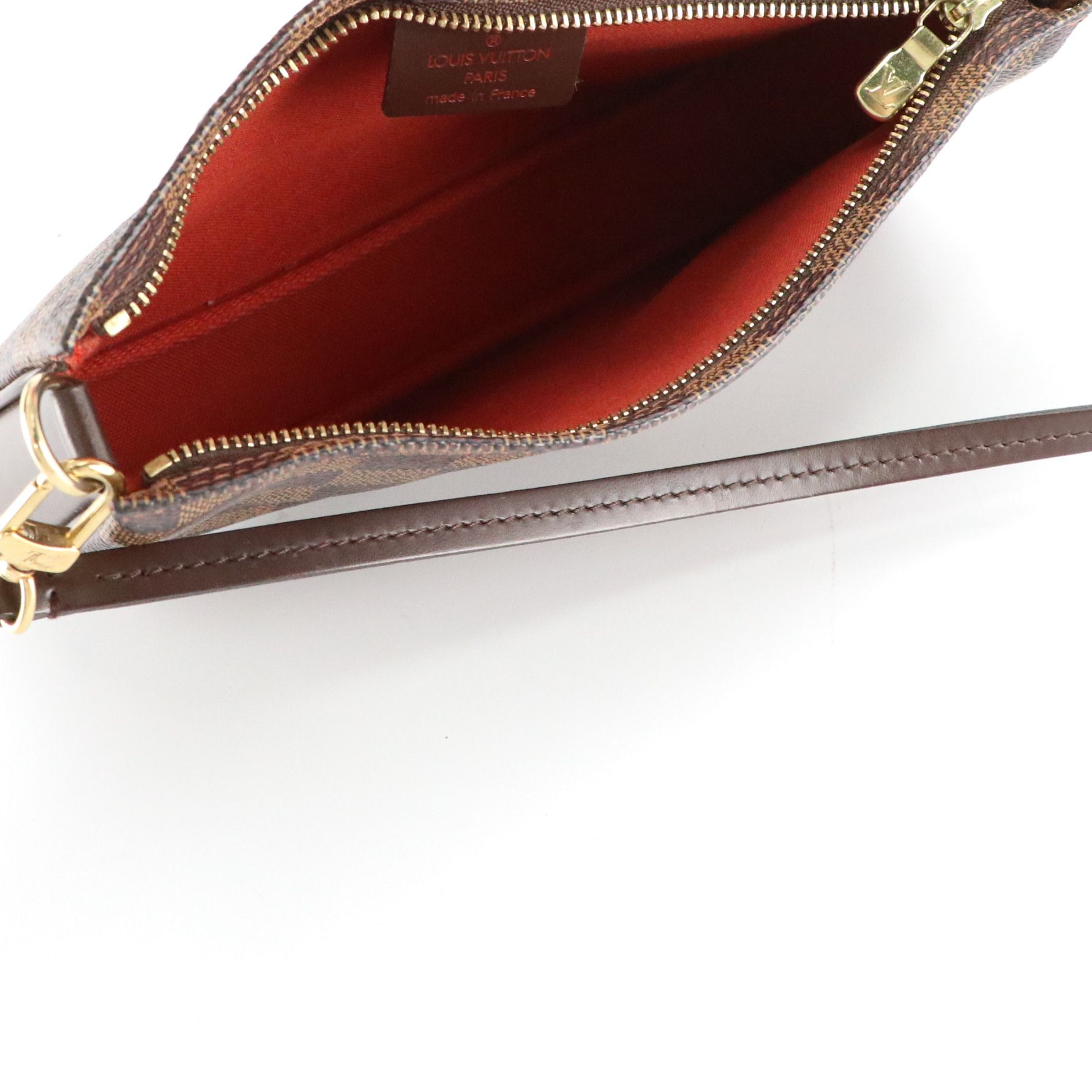 Louis Vuitton Navona Pochette Accessoires in Damier Ebene Canvas and Leather