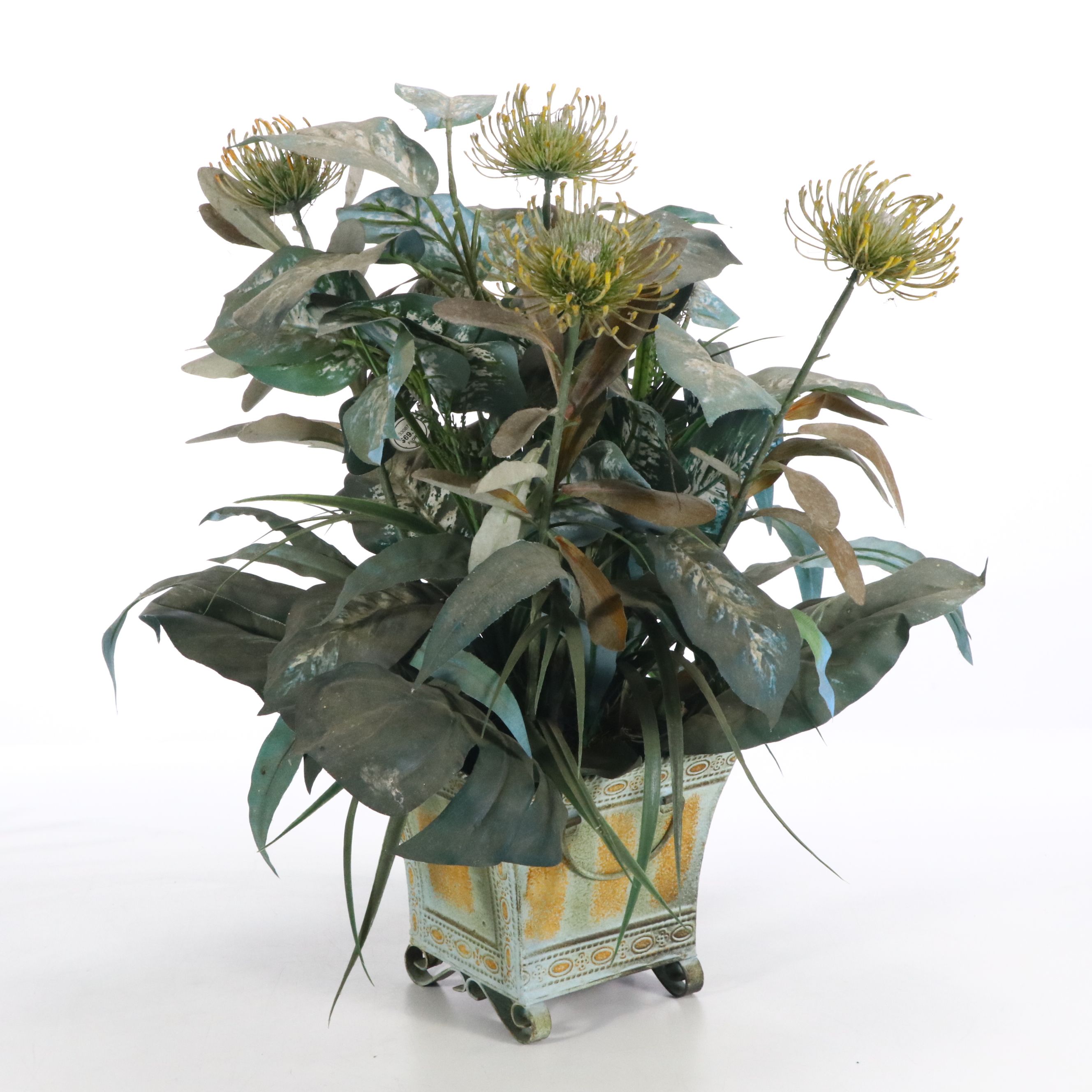 Artificial Eucalyptus, Pathos and More Flowers in Planters