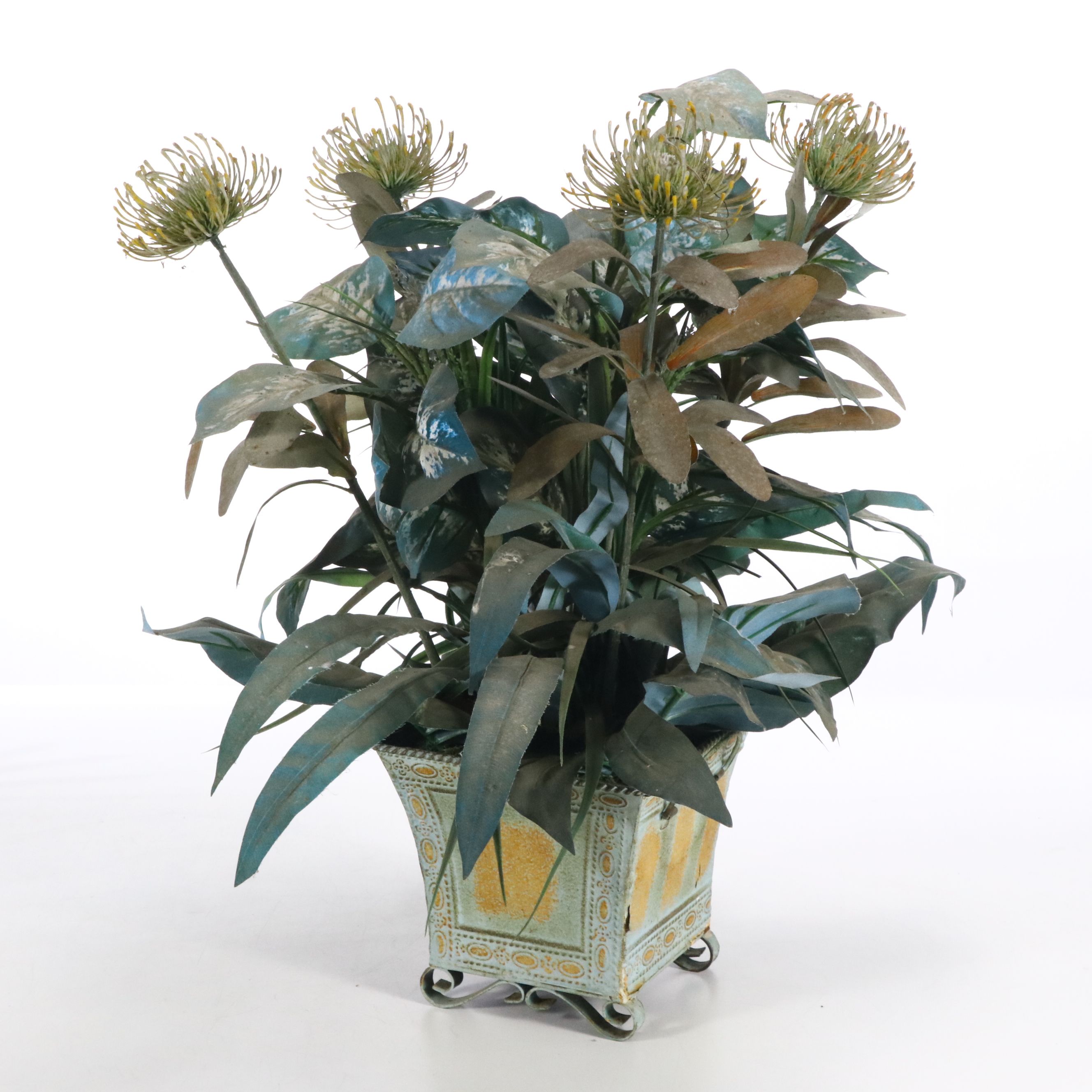 Artificial Eucalyptus, Pathos and More Flowers in Planters
