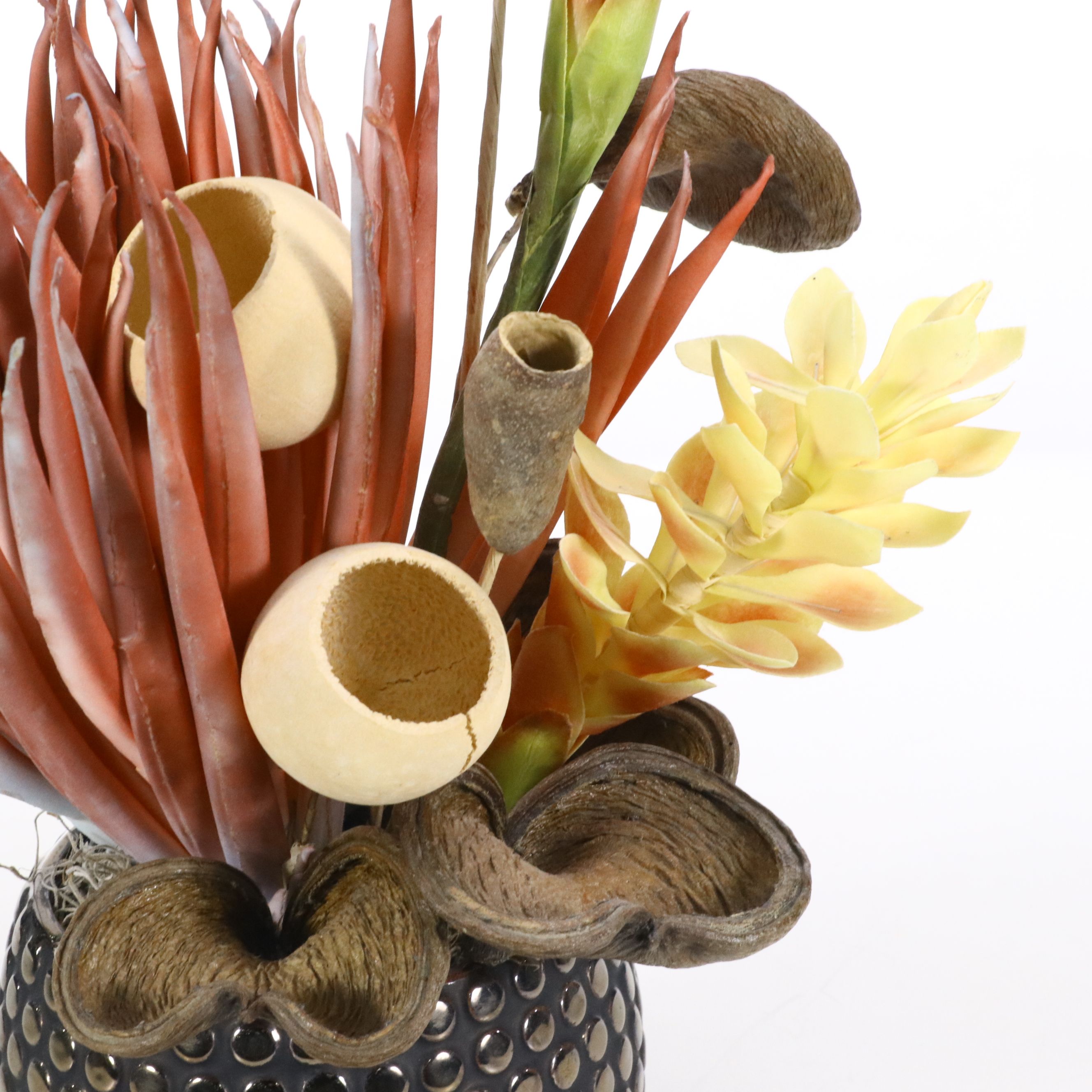 Artificial Eucalyptus, Pathos and More Flowers in Planters