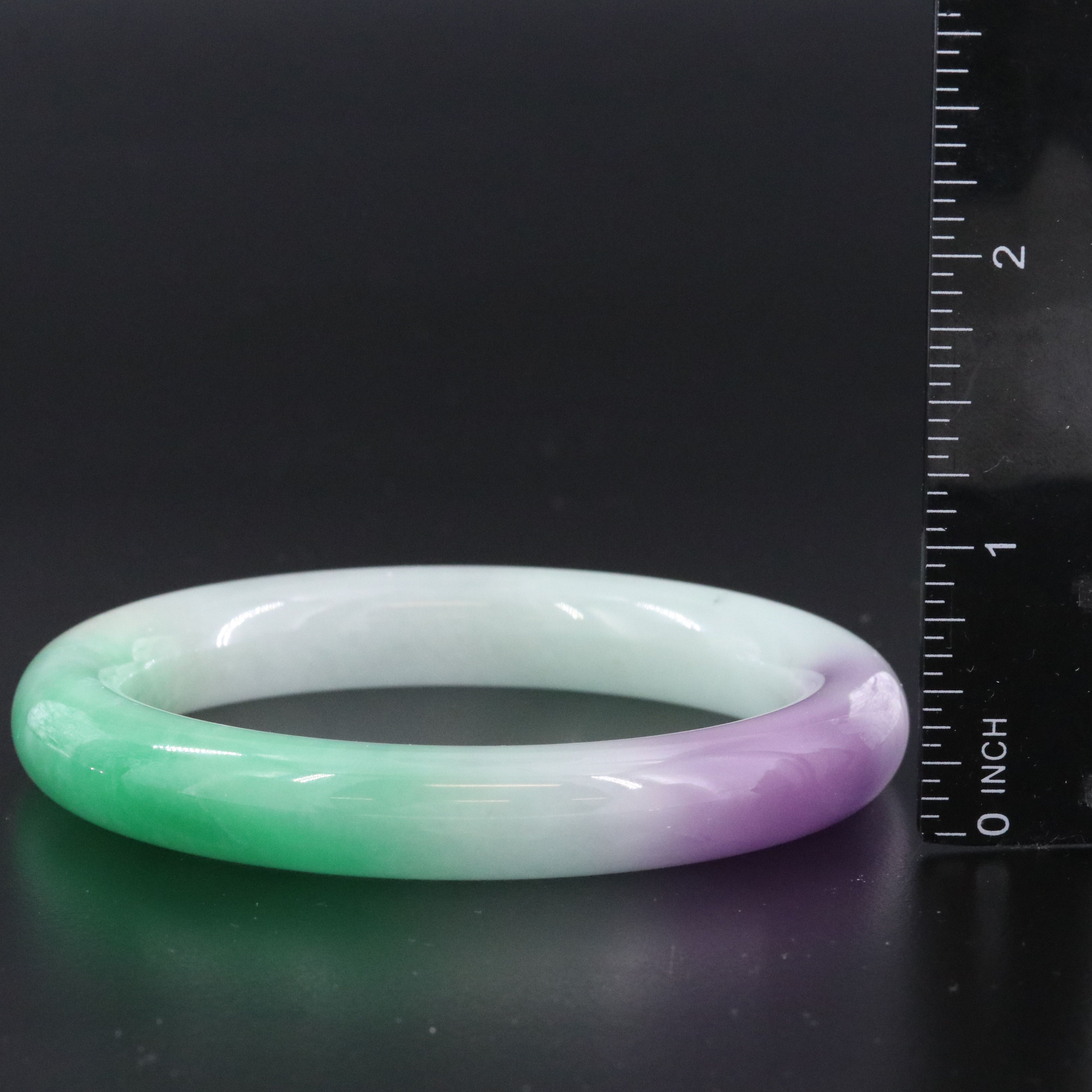 Jadeite Hololith Bangle Bracelet