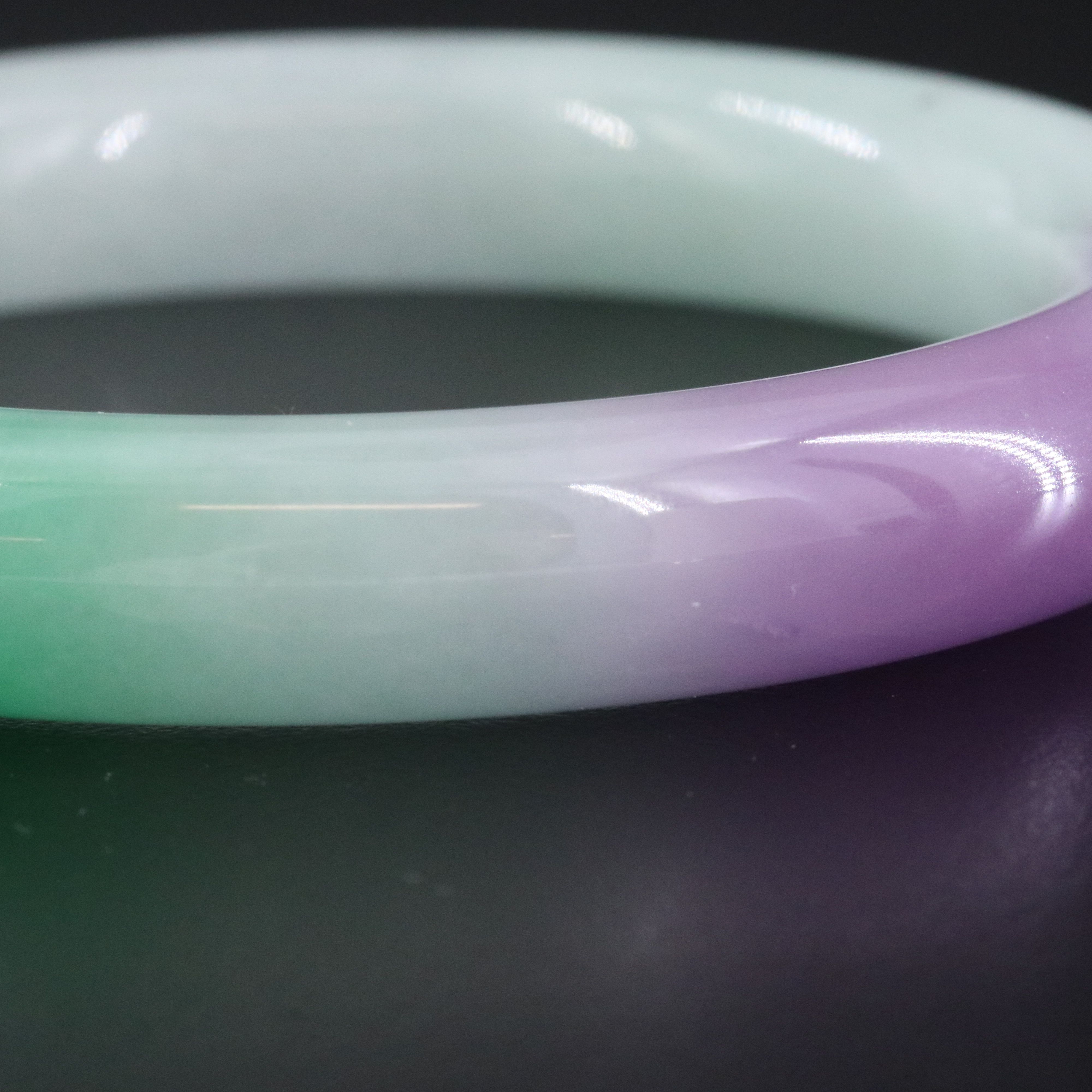 Jadeite Hololith Bangle Bracelet