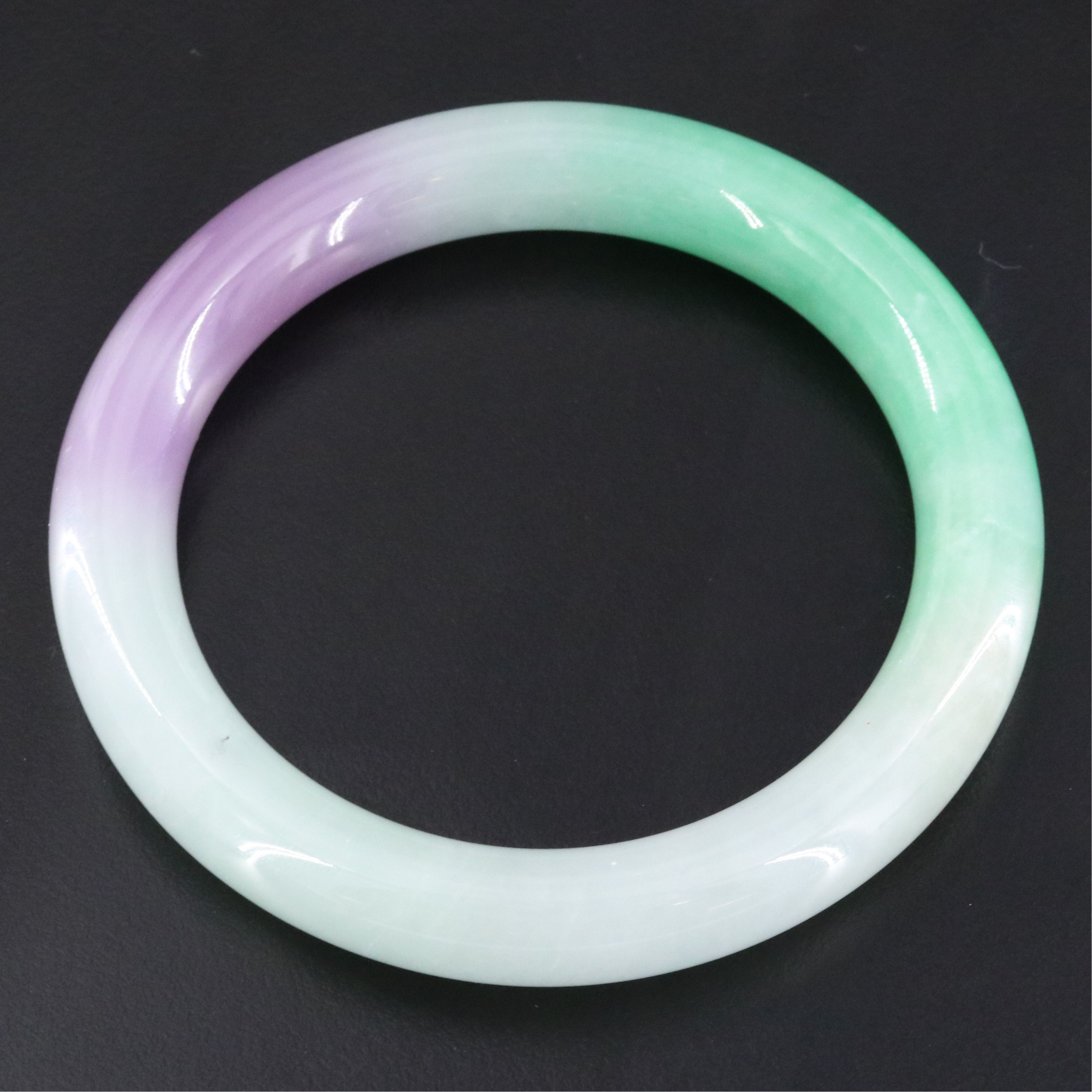 Jadeite Hololith Bangle Bracelet