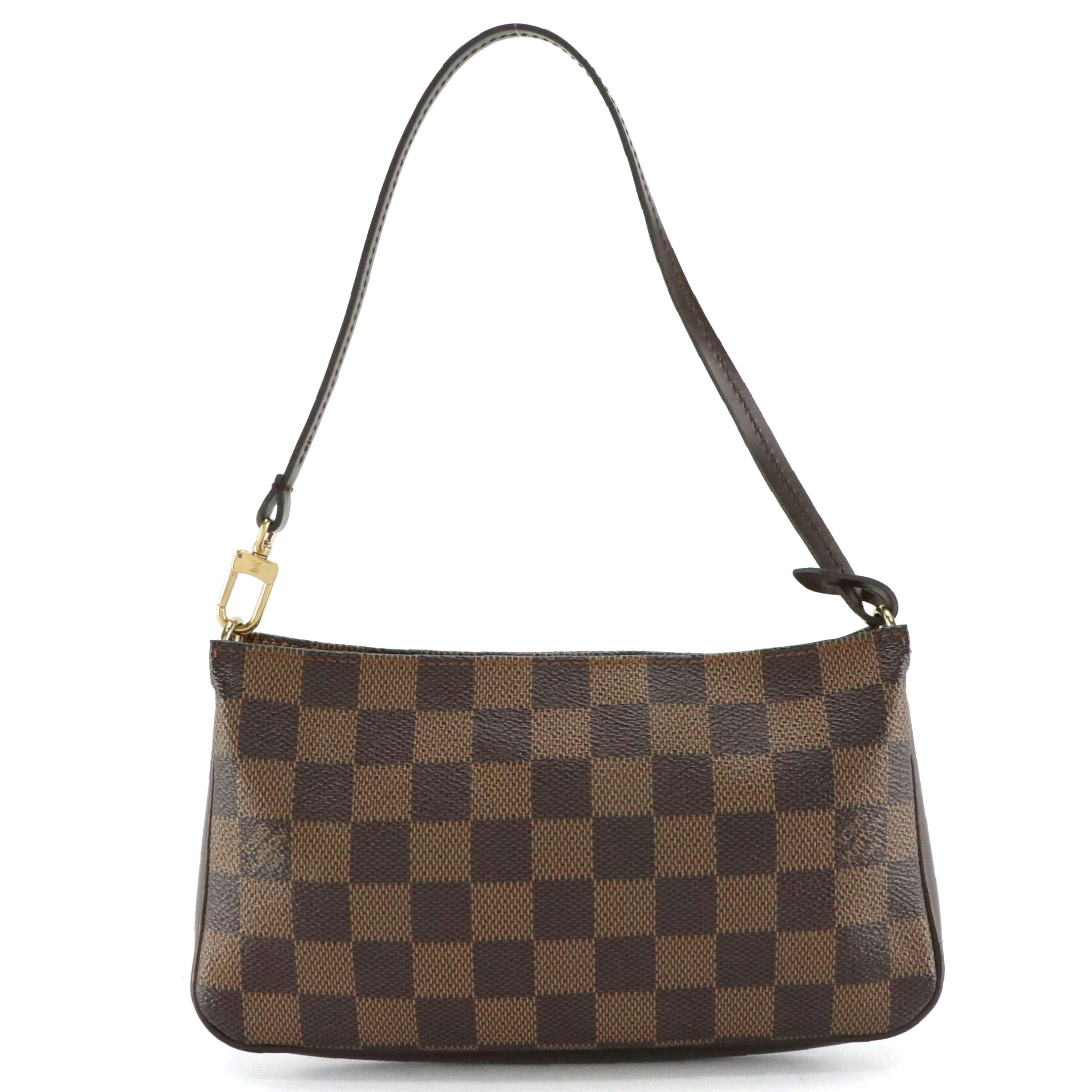 Louis Vuitton Navona Pochette Accessoires in Damier Ebene Canvas and Leather