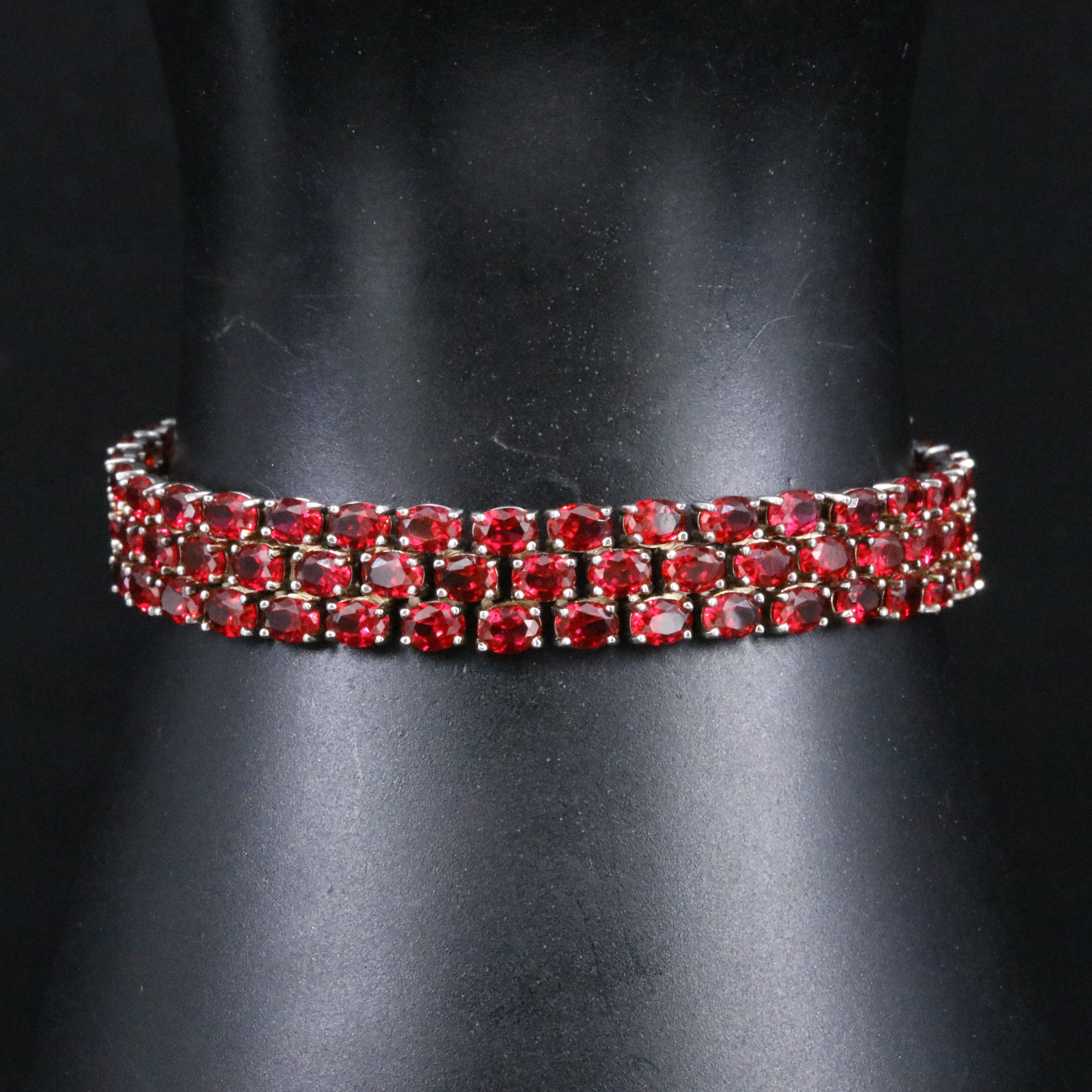 Sterling and Ruby Bracelet