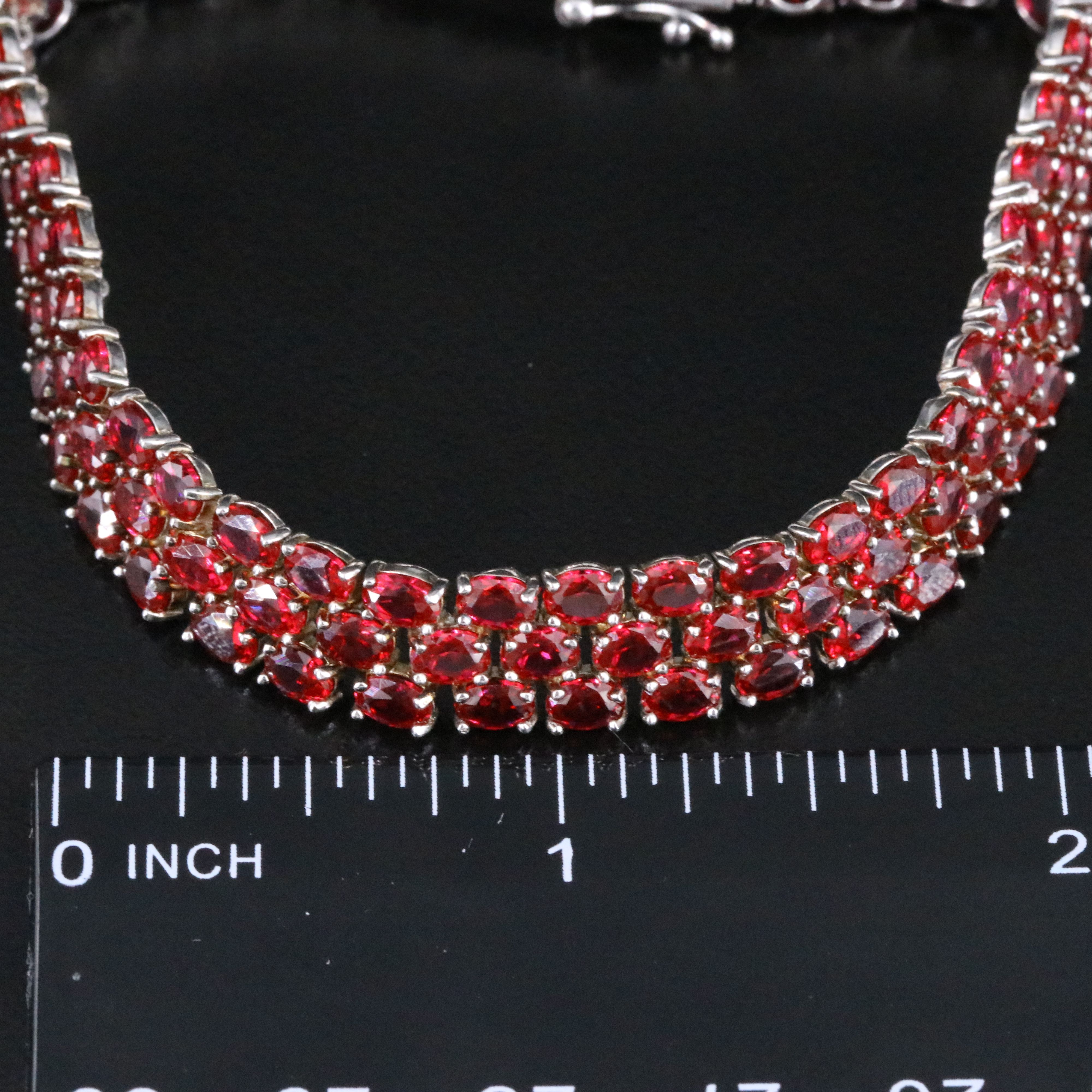Sterling and Ruby Bracelet