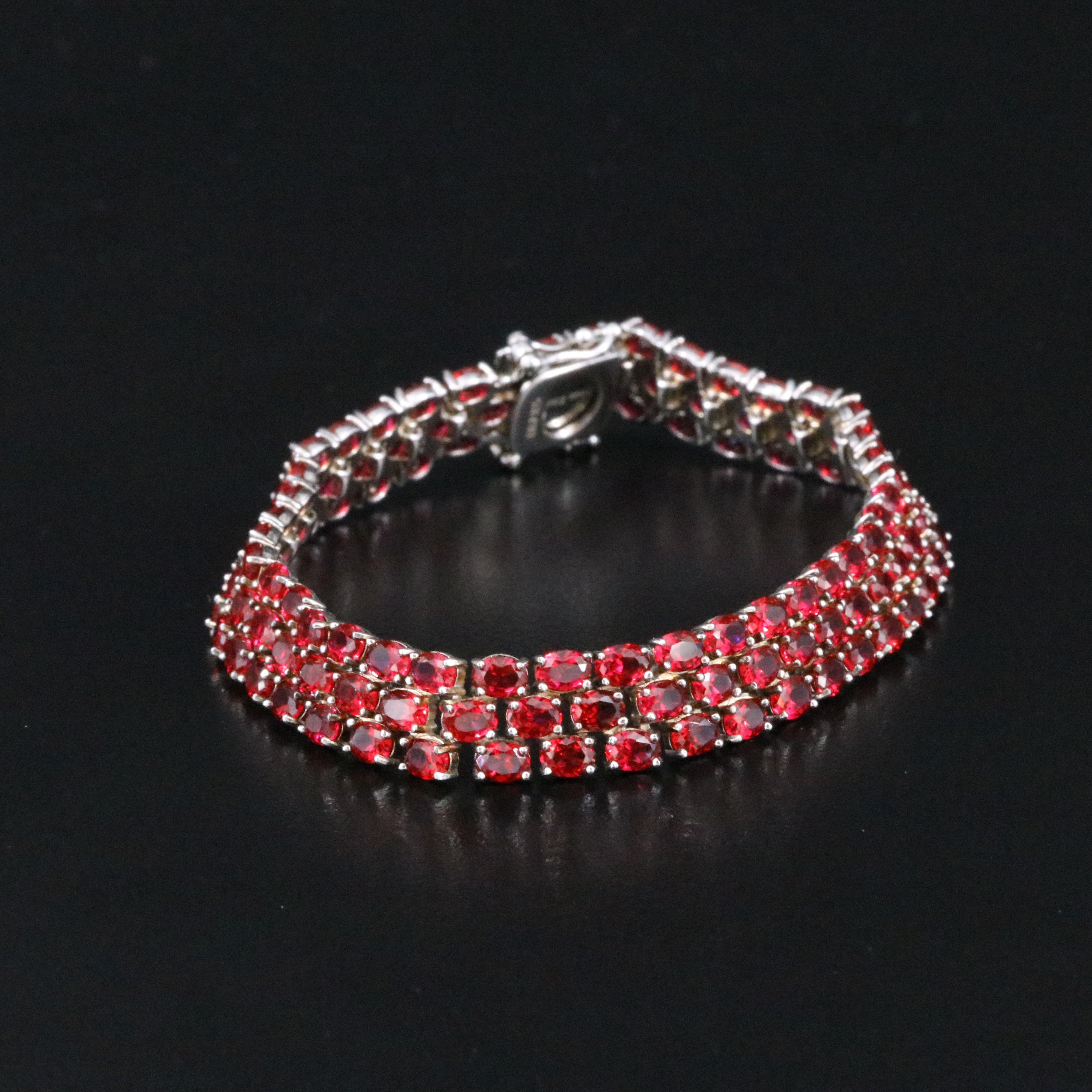 Sterling and Ruby Bracelet