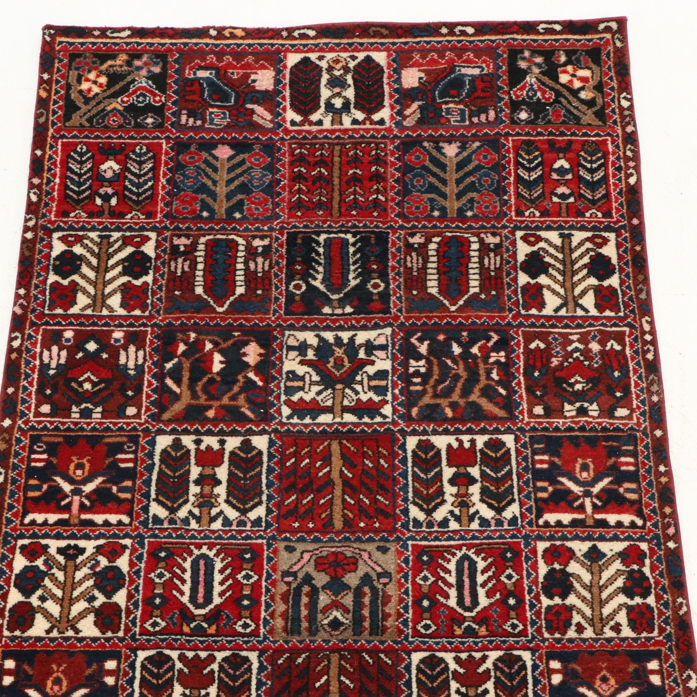 3'9 x 8'5 Hand-Knotted Persian Bakhtiari Area Rug