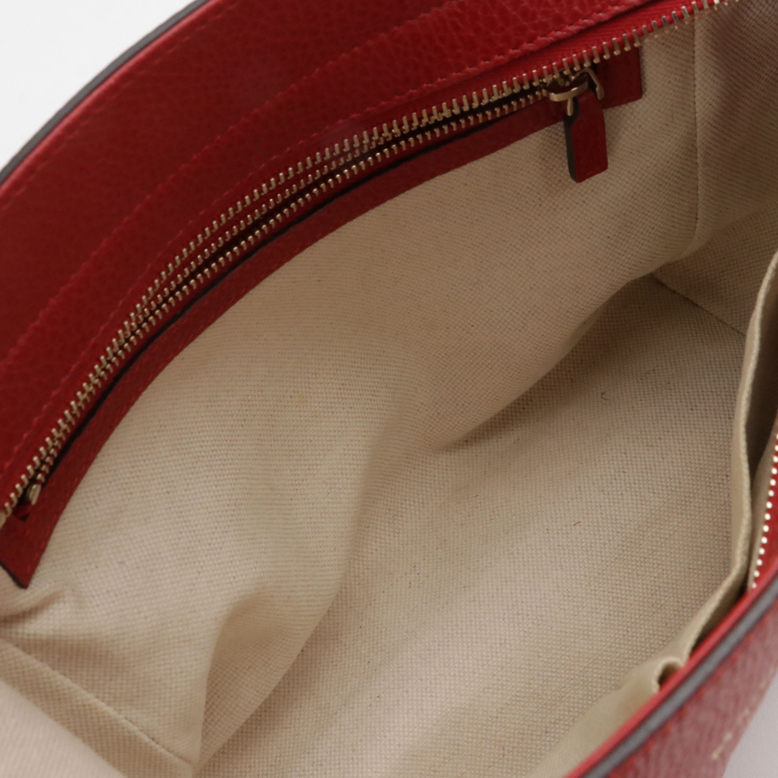 Gucci Mini Swing Two-Way Tote Bag in Red Grained Leather