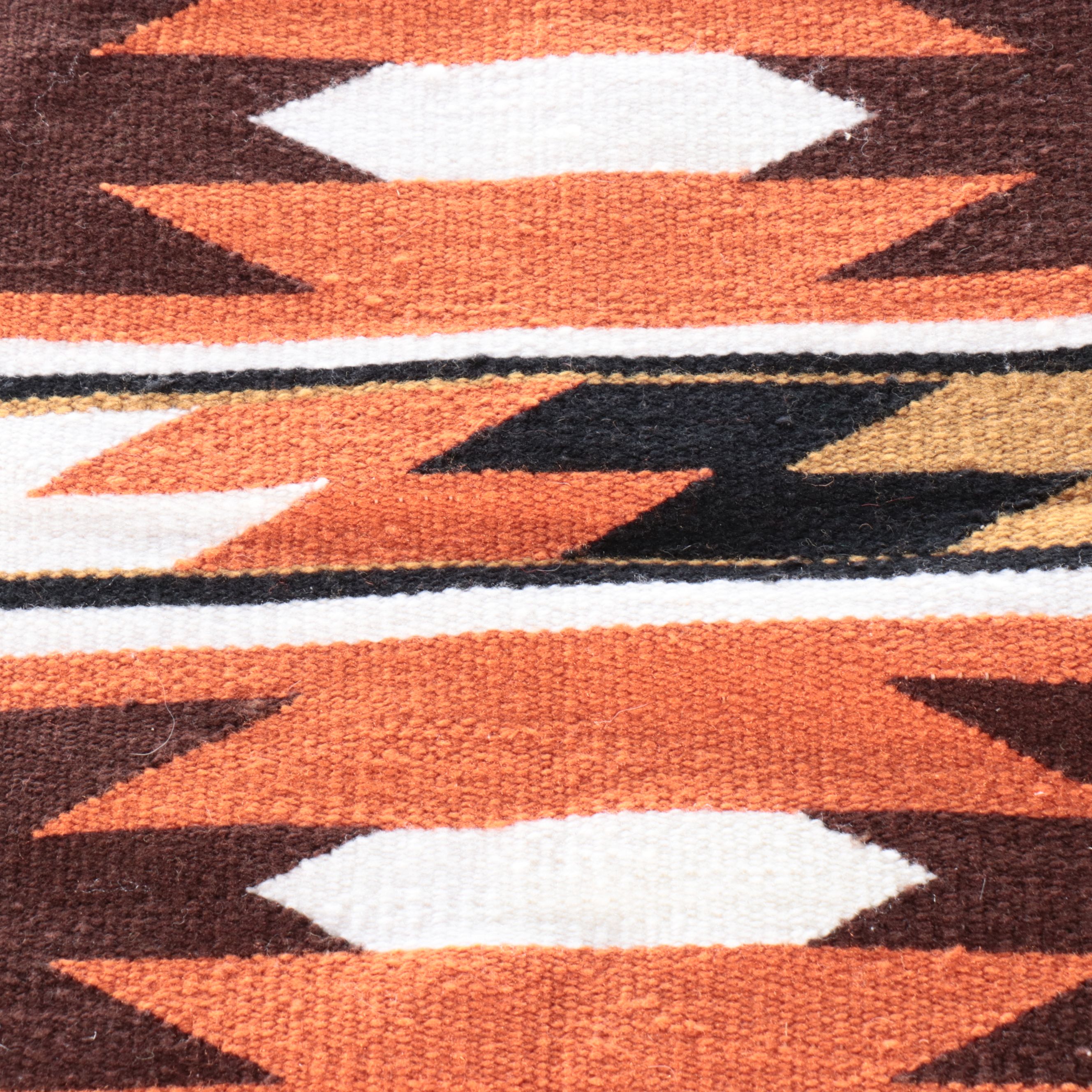 1'6 x 2'10 Handwoven Southwest Style Polychrome Accent Rug