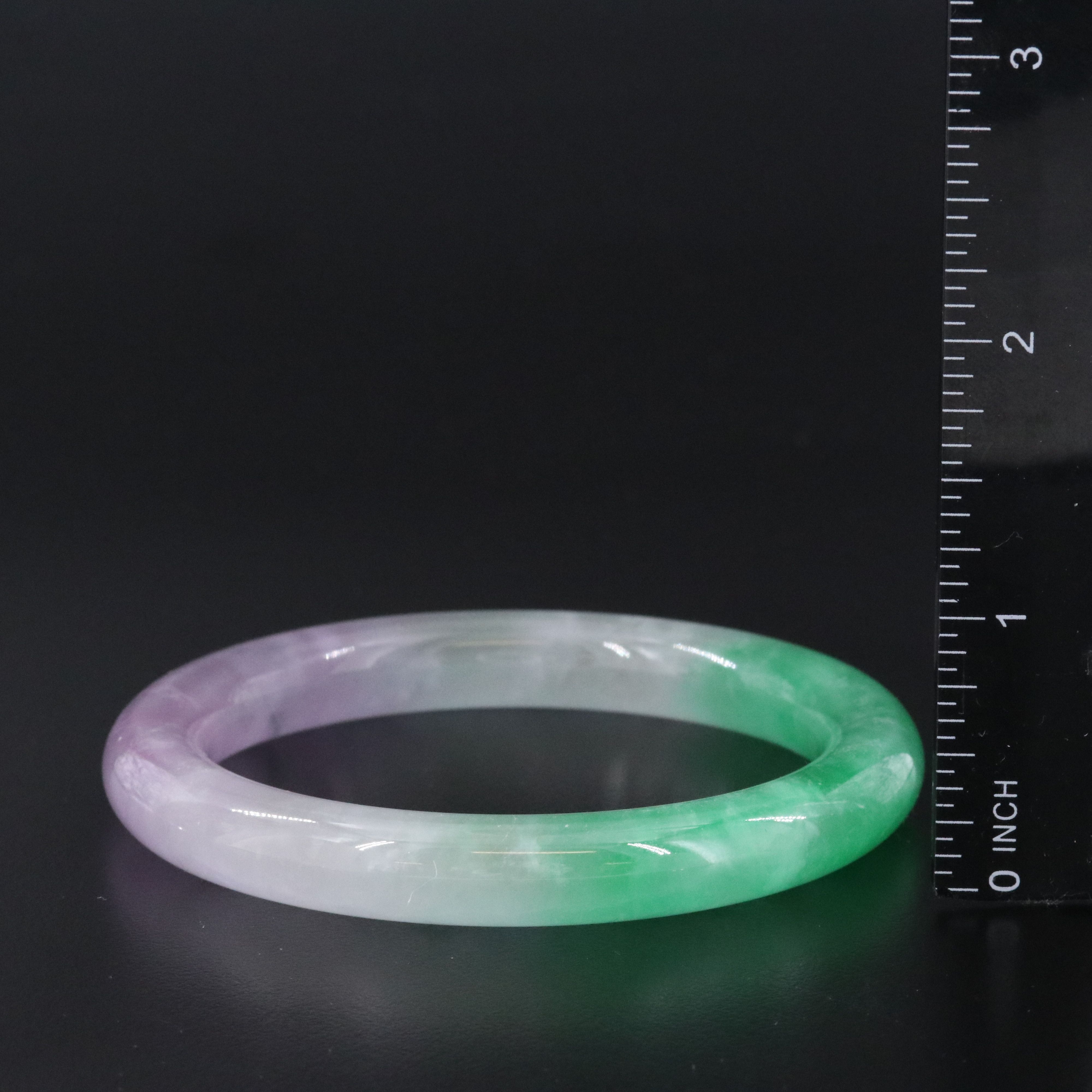 Jadeite Hololith Bangle Bracelet