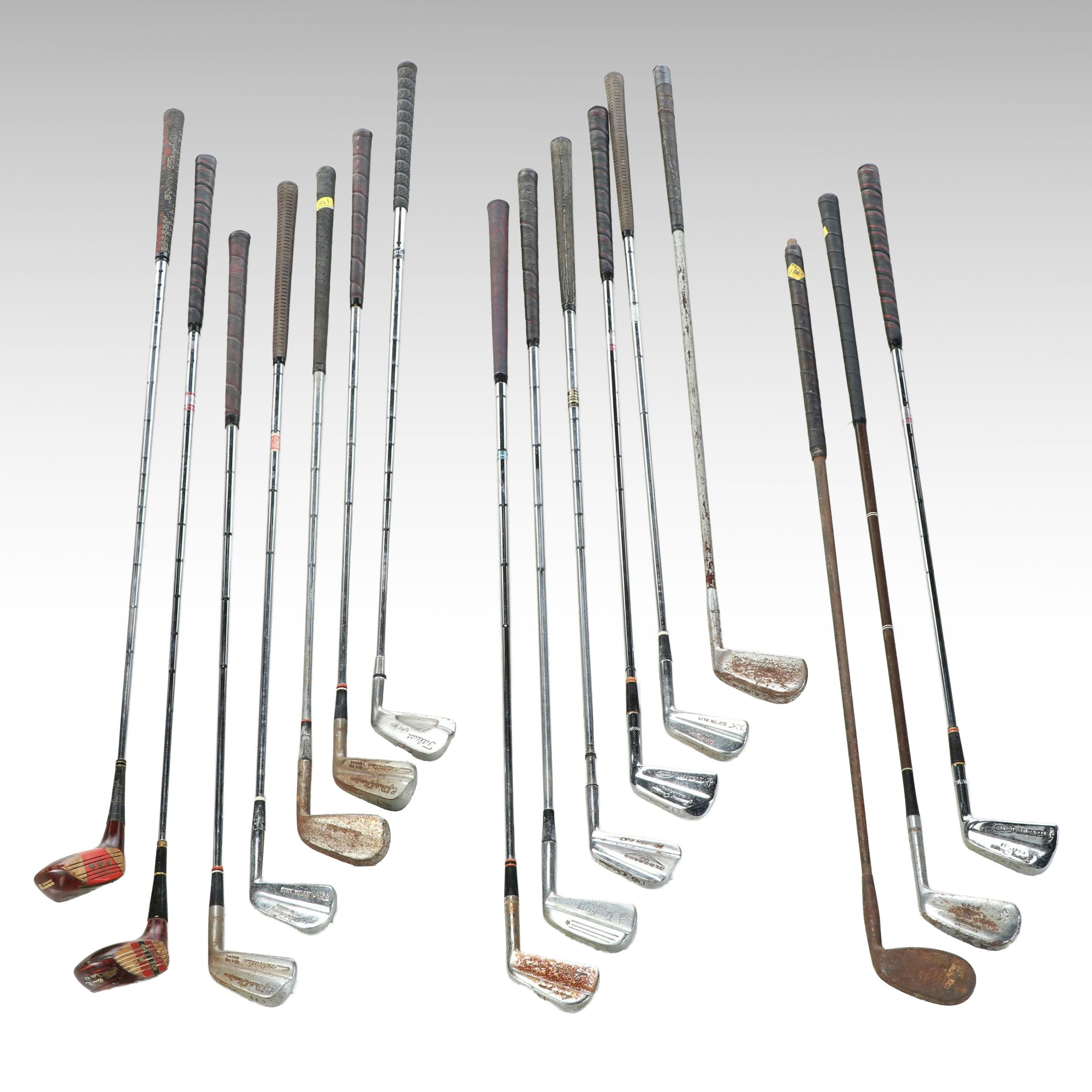 Wilson "Dutch Harrison" with Titleist and Other Vintage Golf Clubs