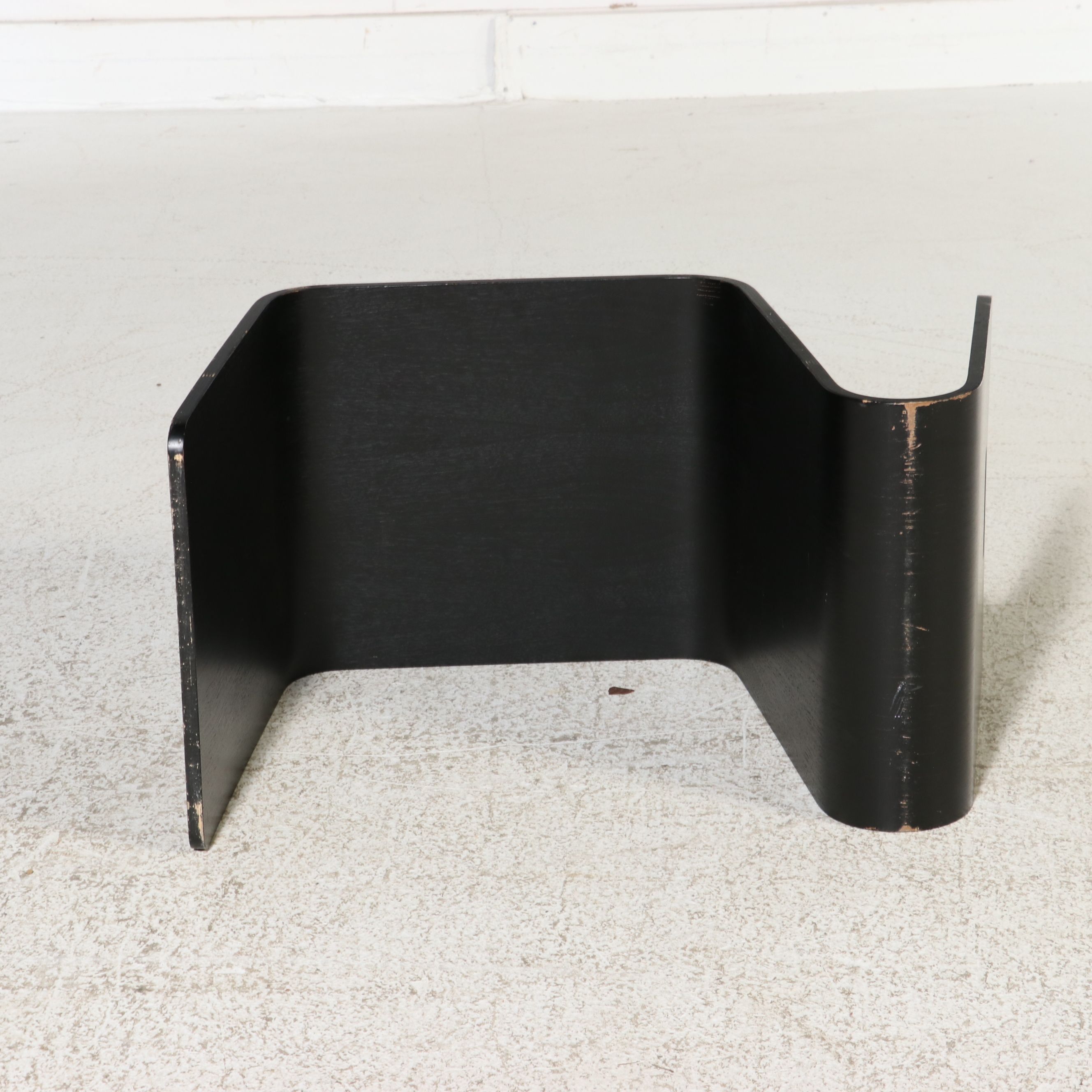 Scandinavian Minimalism "Mag Table" Bentwood Magazine Rack and Side Table