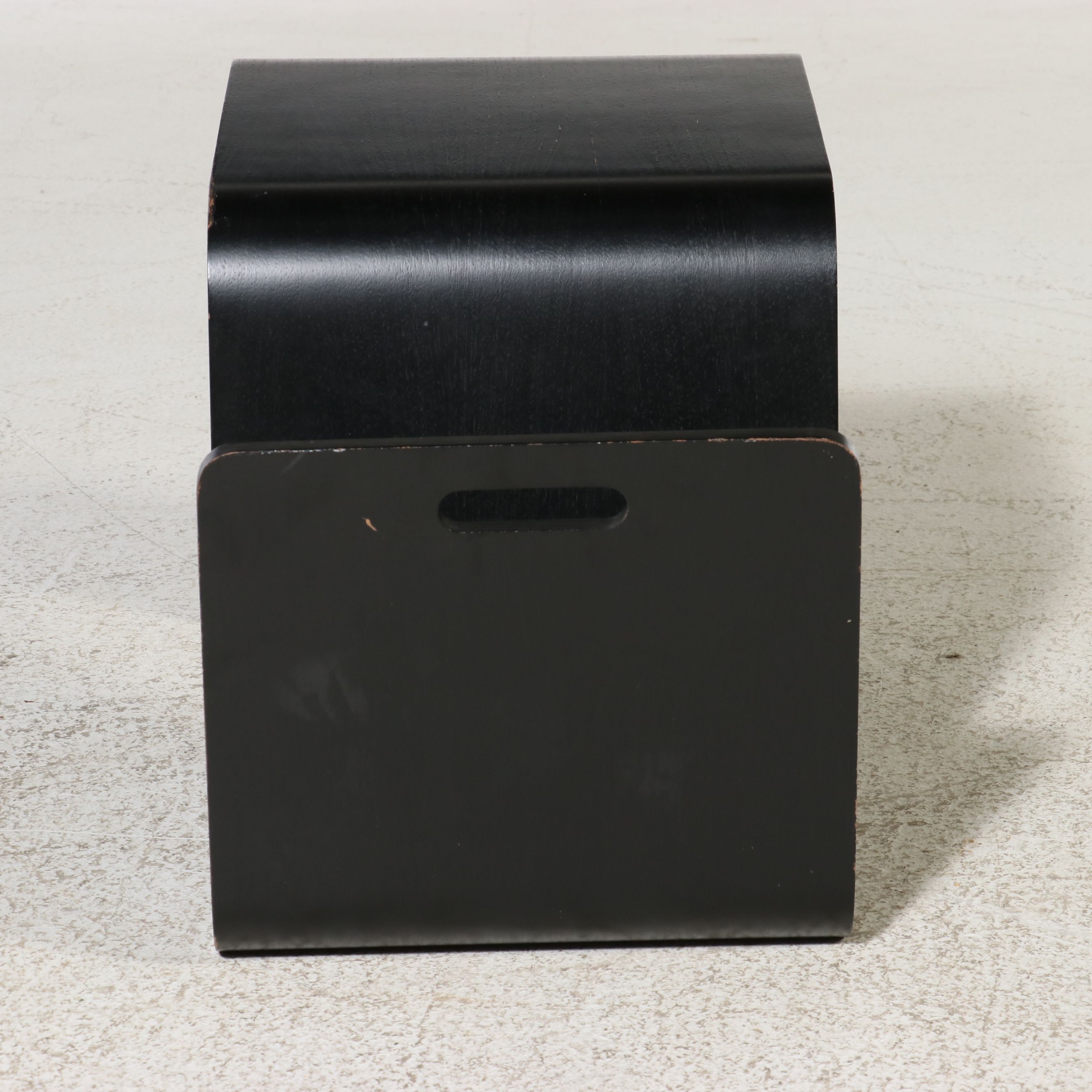 Scandinavian Minimalism "Mag Table" Bentwood Magazine Rack and Side Table