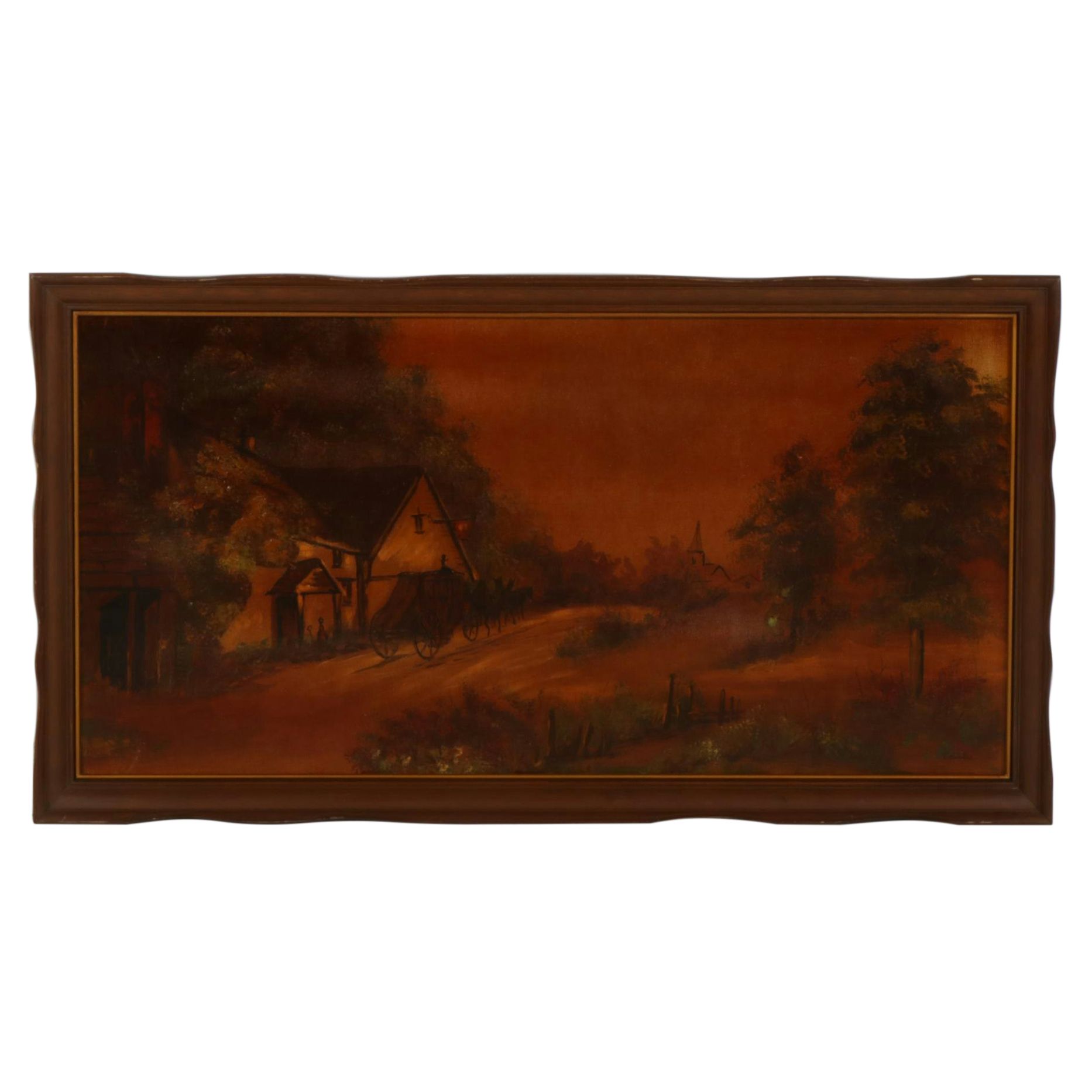 Carso Pastoral Landscape Oil Painting, 1965