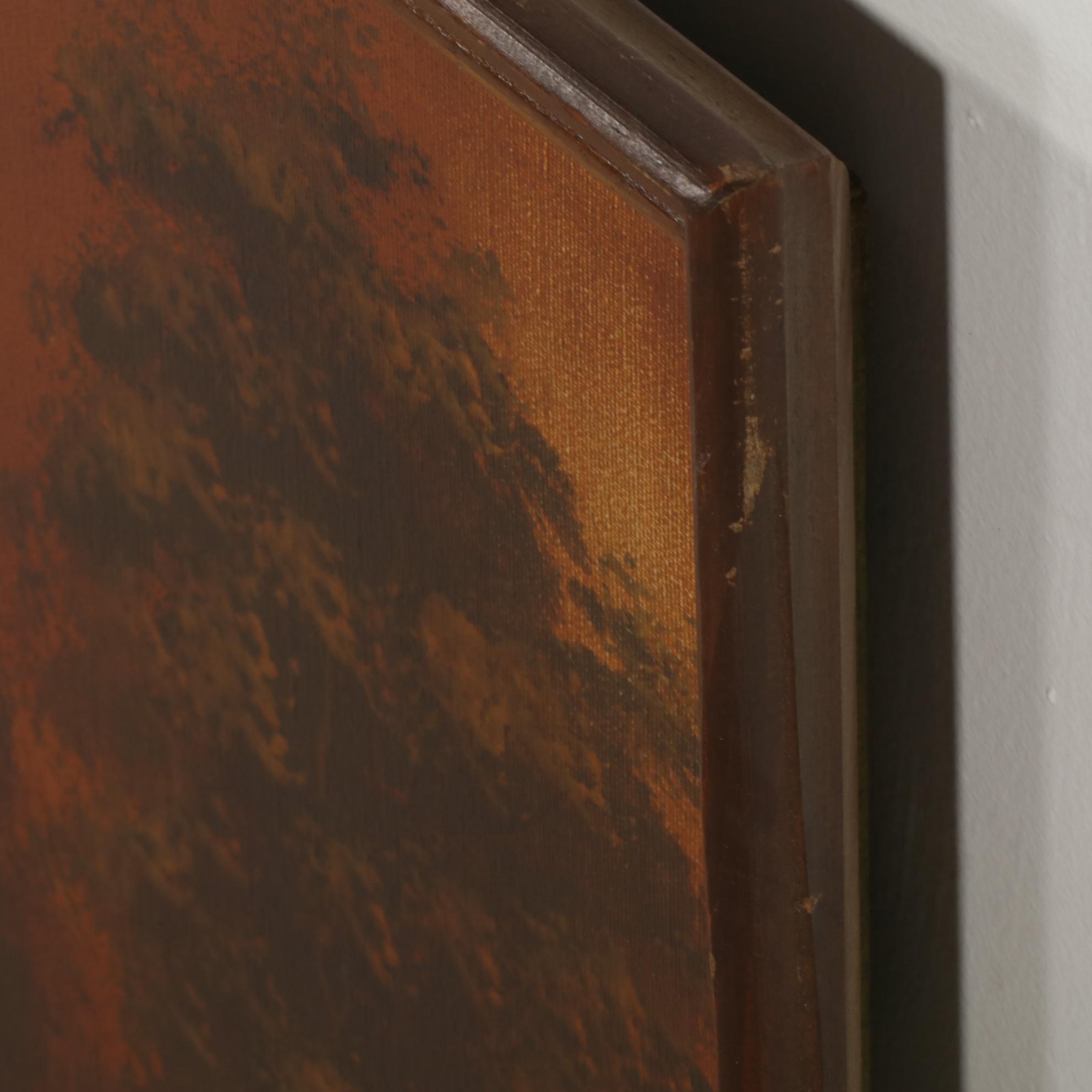 Carso Pastoral Landscape Oil Painting, 1965