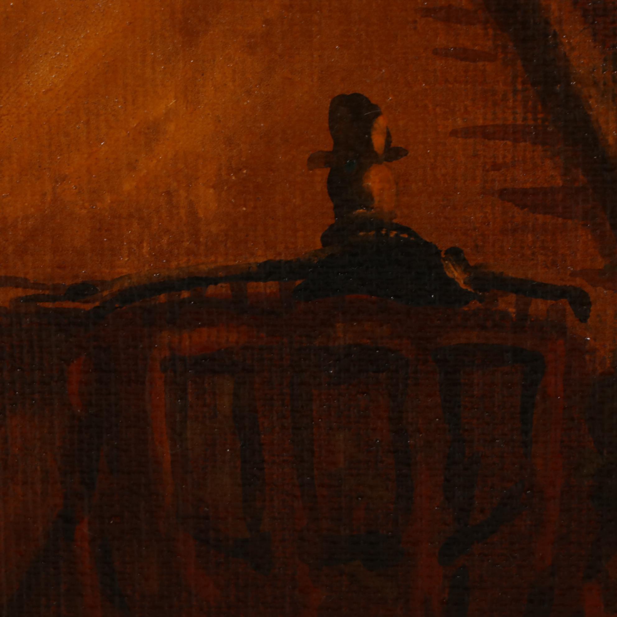 Carso Pastoral Landscape Oil Painting, 1965