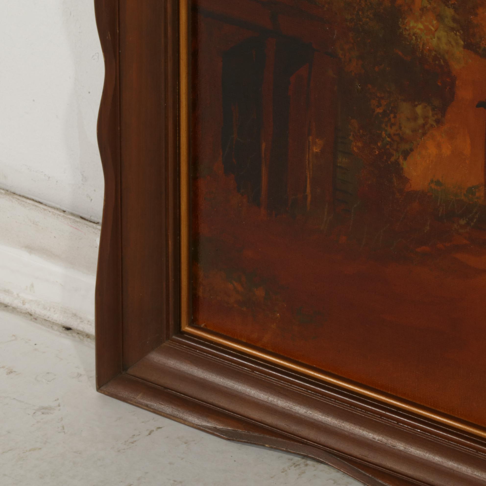 Carso Pastoral Landscape Oil Painting, 1965