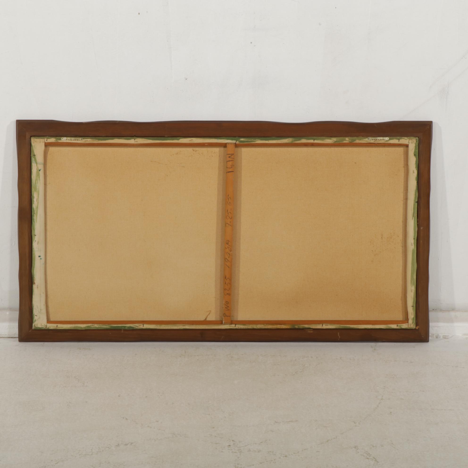 Carso Pastoral Landscape Oil Painting, 1965