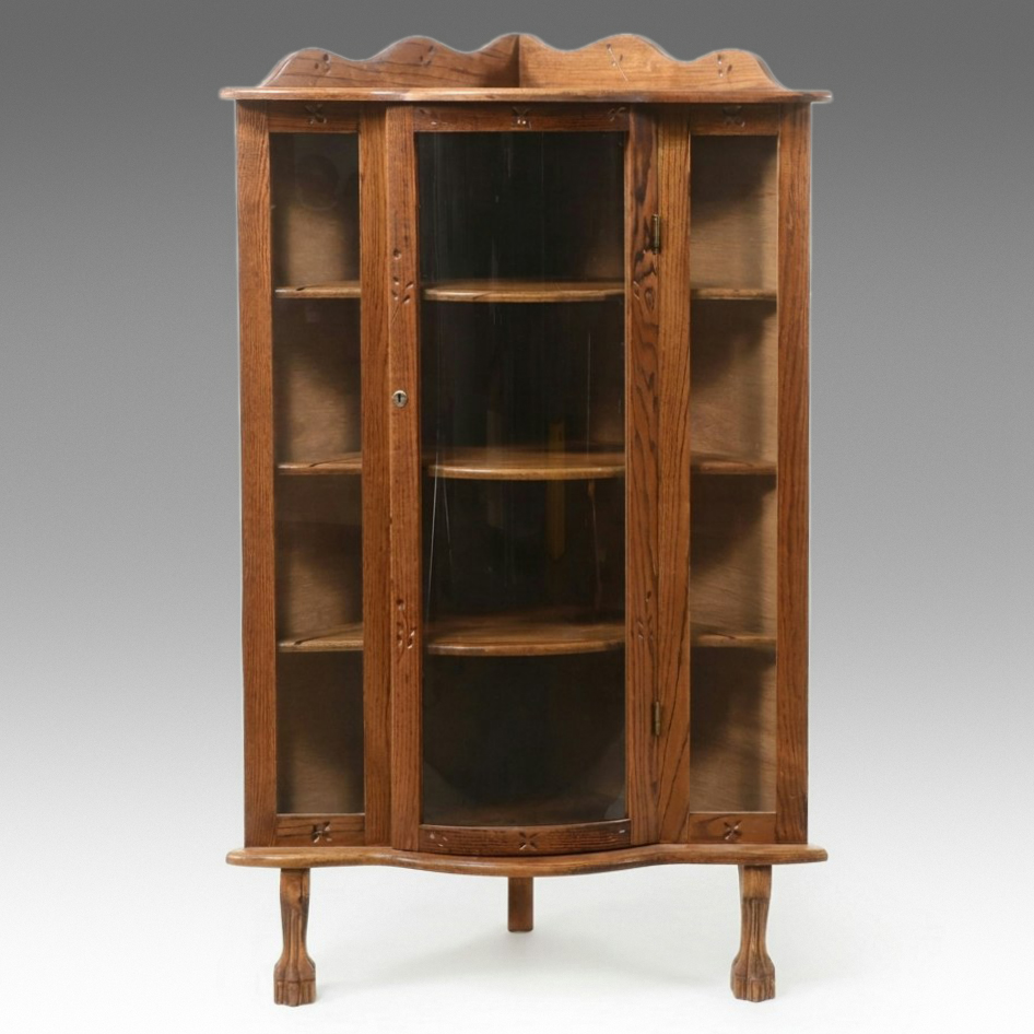 Late Victorian Oak Corner Cabinet