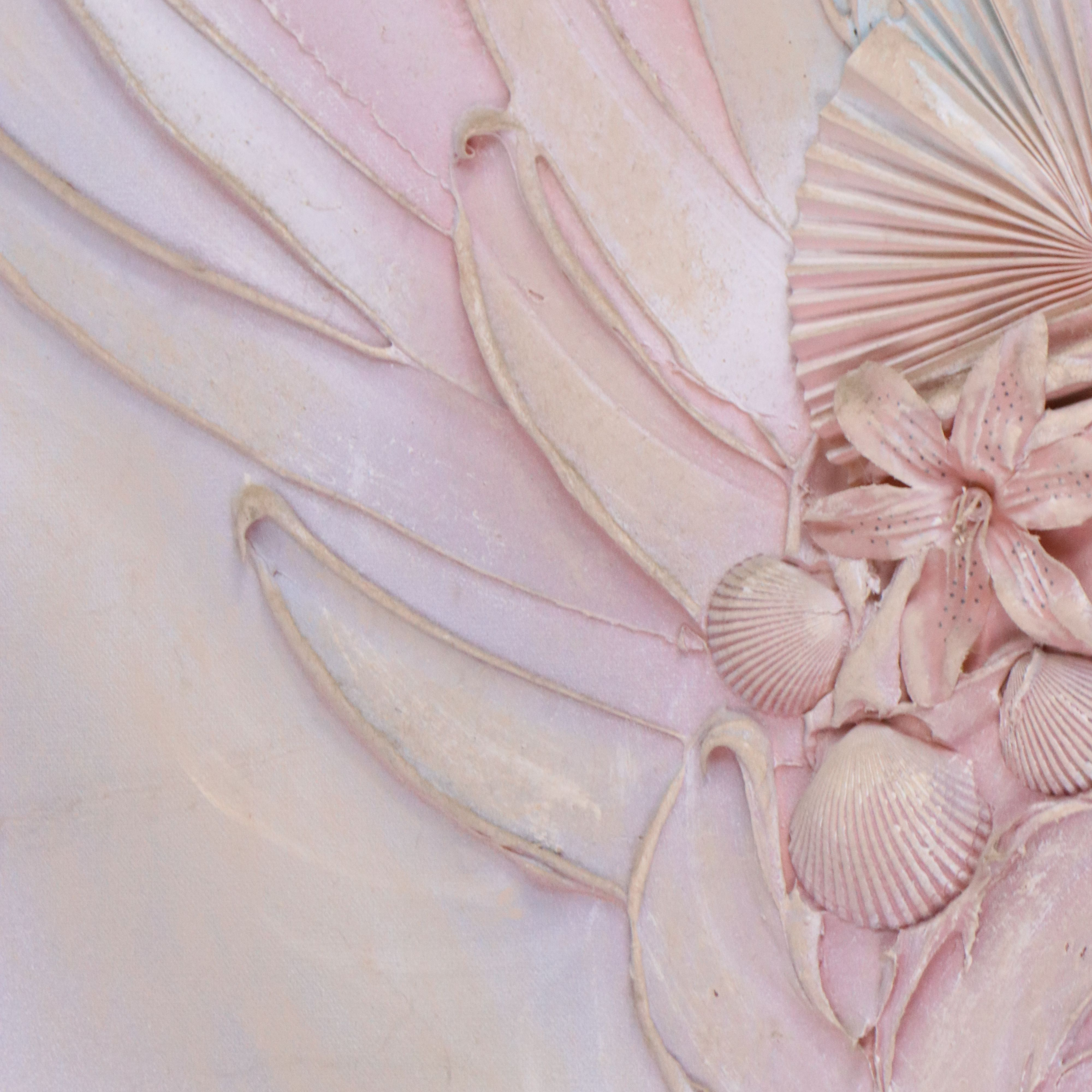 Dimensional Mixed Wall Art with Seashell Assemblage, Mid to Late 20th Century