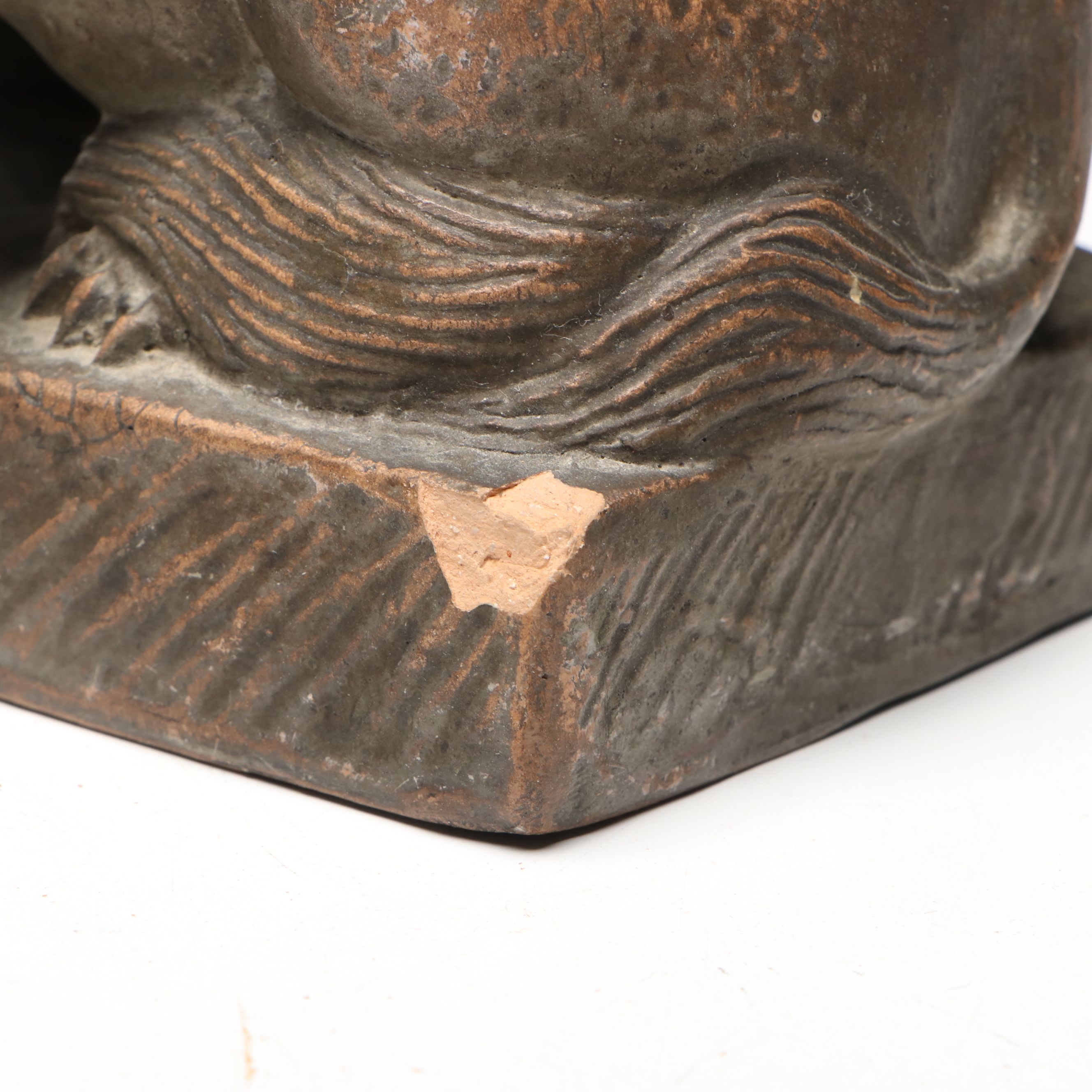 Bronze Finish Guardian Dog, Artist Signed Figurine, and Native American Décor