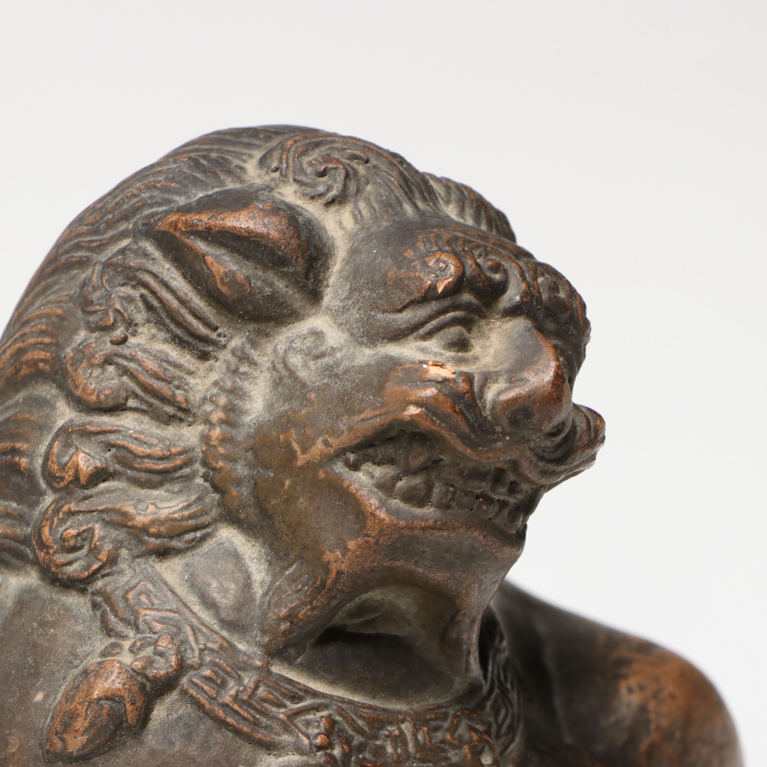 Bronze Finish Guardian Dog, Artist Signed Figurine, and Native American Décor