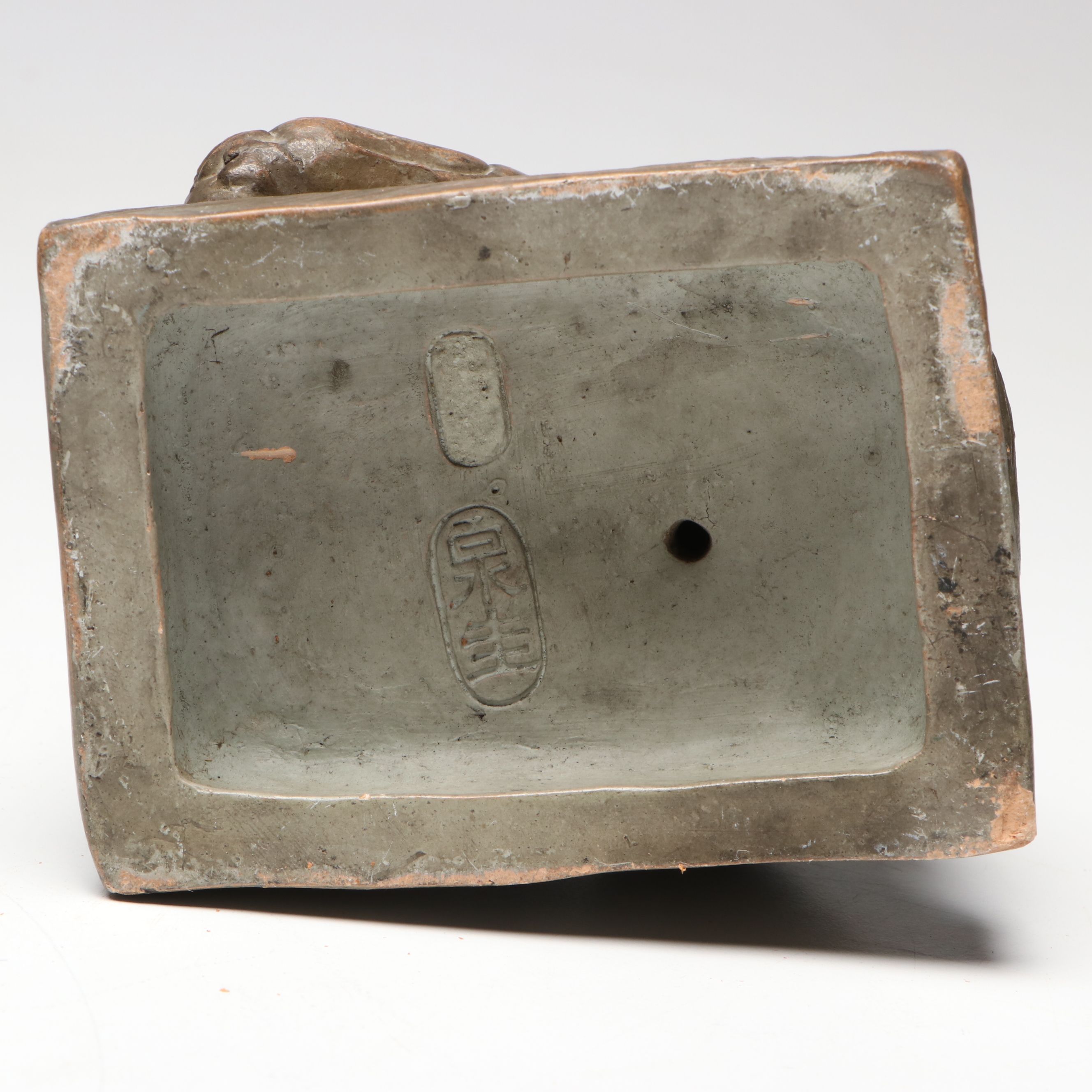 Bronze Finish Guardian Dog, Artist Signed Figurine, and Native American Décor