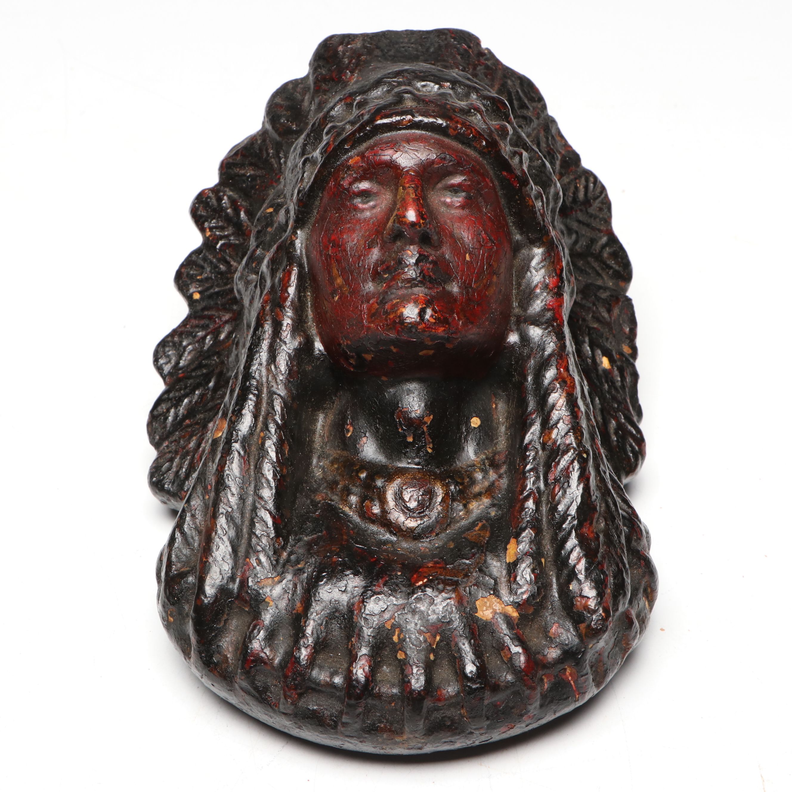 Bronze Finish Guardian Dog, Artist Signed Figurine, and Native American Décor