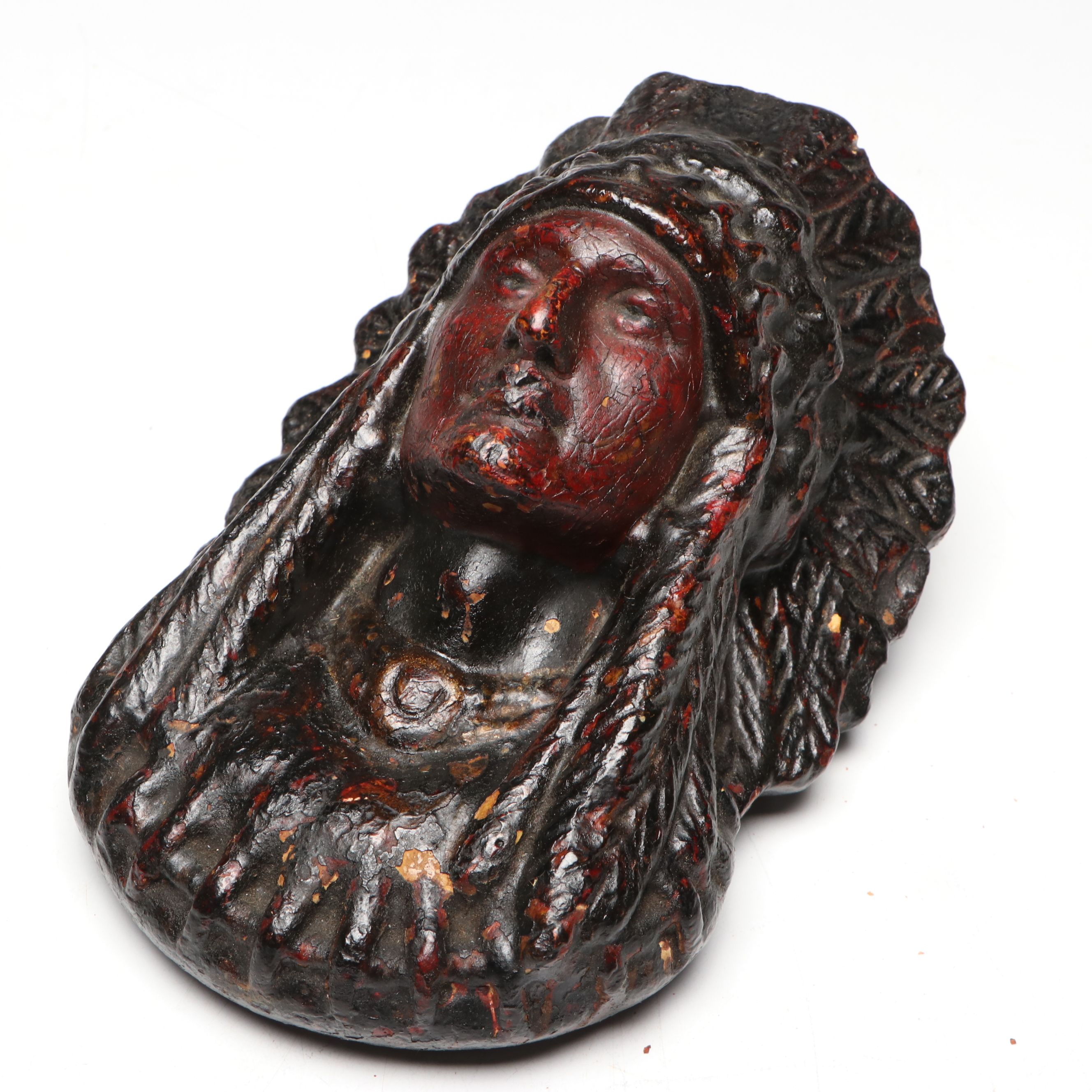 Bronze Finish Guardian Dog, Artist Signed Figurine, and Native American Décor