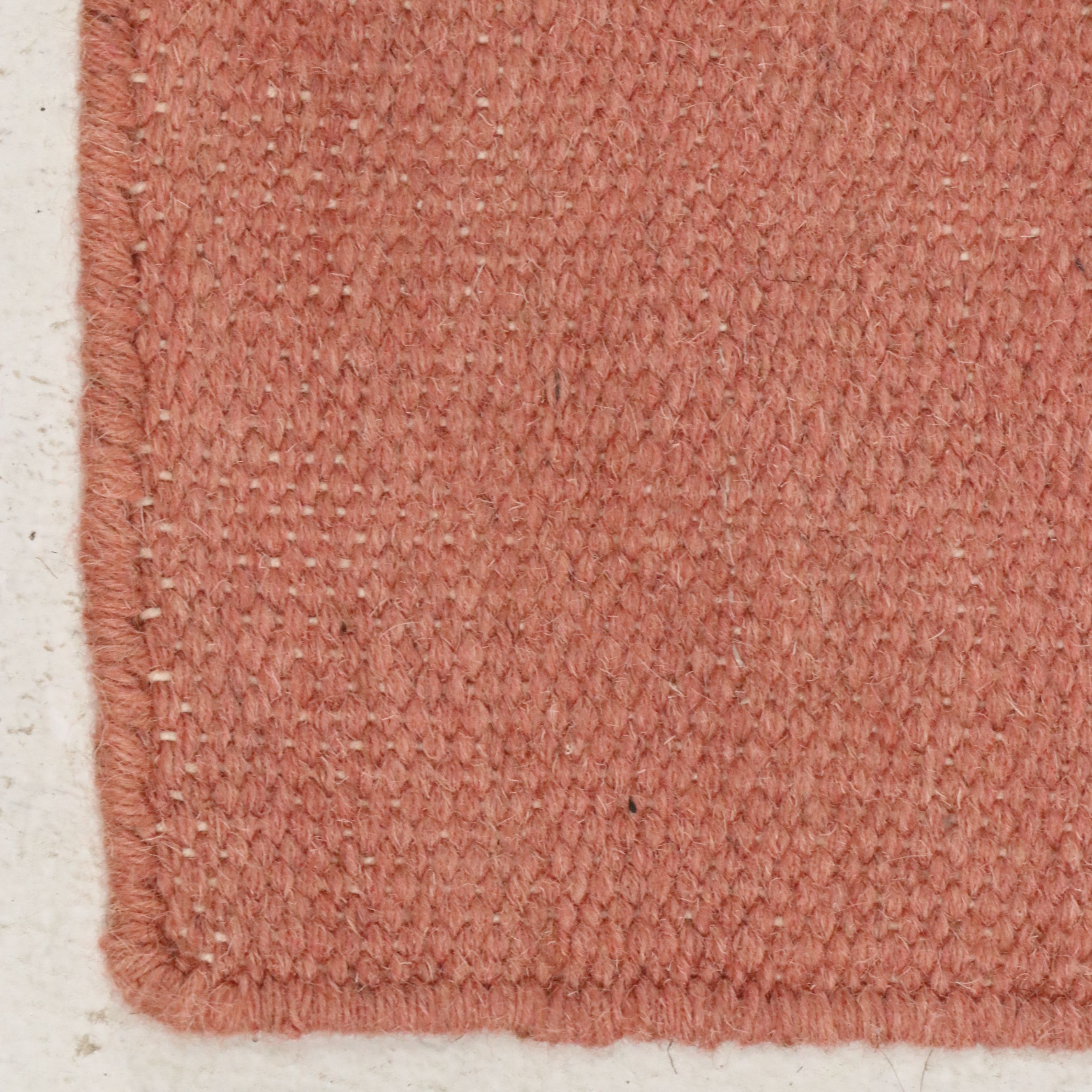 8'11 x 12'1 Handwoven Ballard Designs "Sumera" Coral Striped Room-Sized Rug