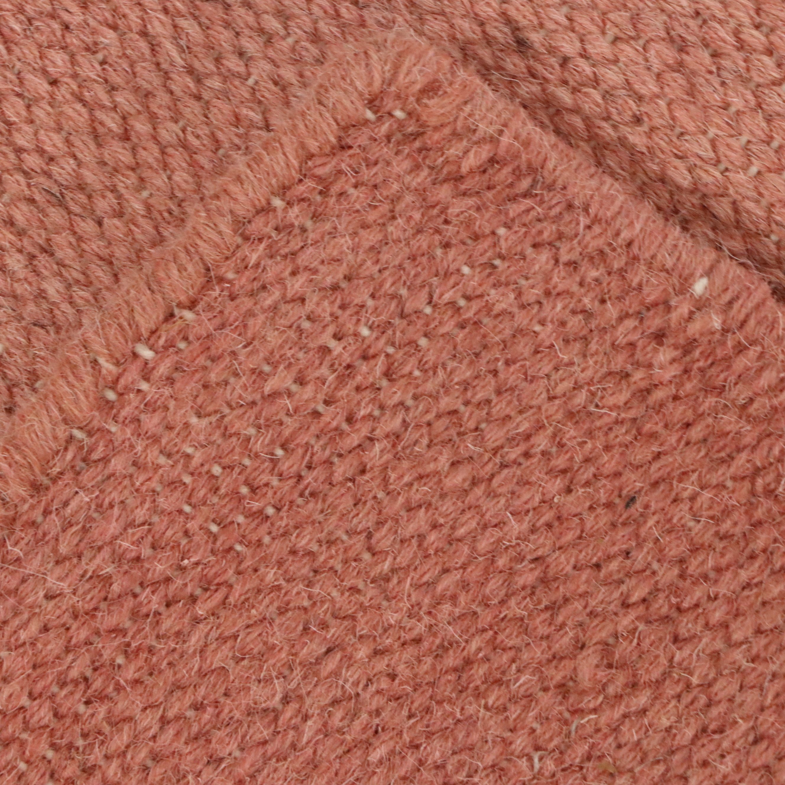 8'11 x 12'1 Handwoven Ballard Designs "Sumera" Coral Striped Room-Sized Rug